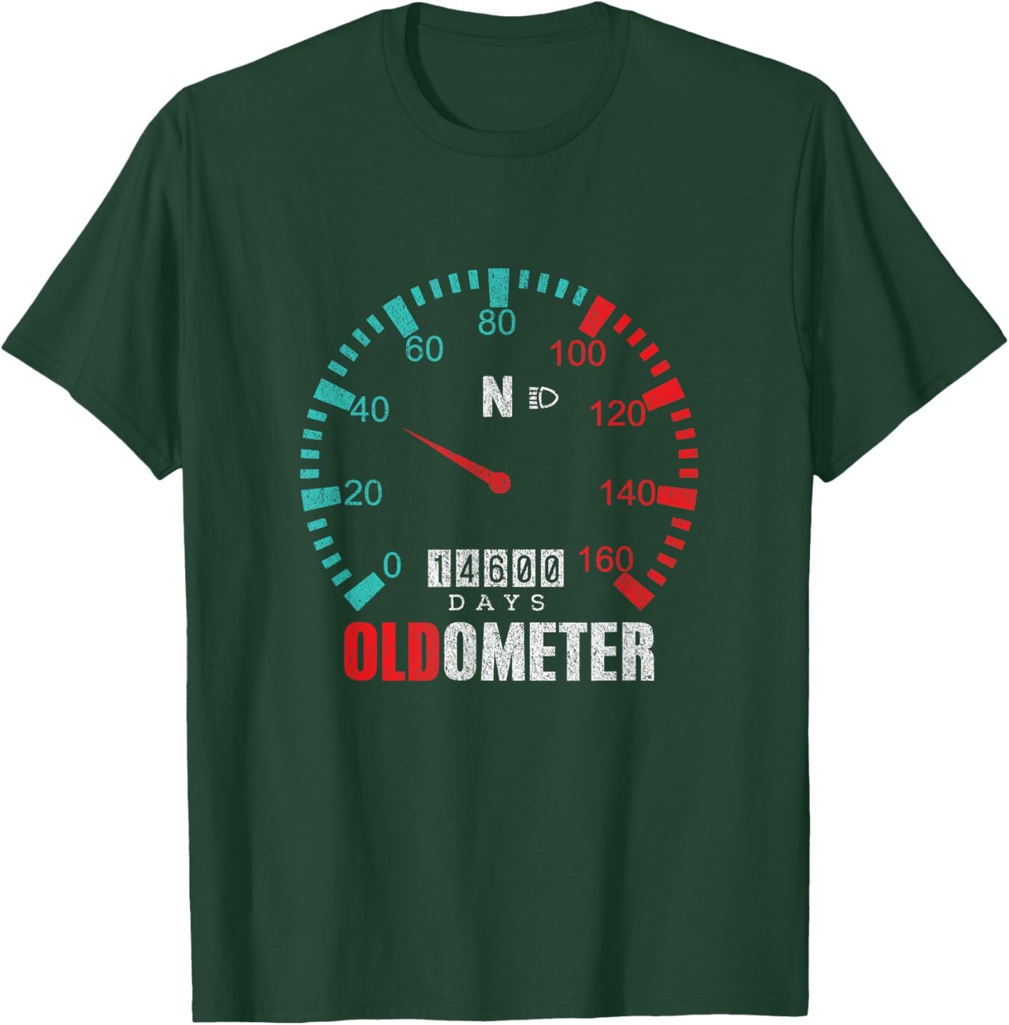 40th Birthday Shirt 14600 Days Oldometer 40 Years Old Men T-Shirt - T-Shirt | Forest