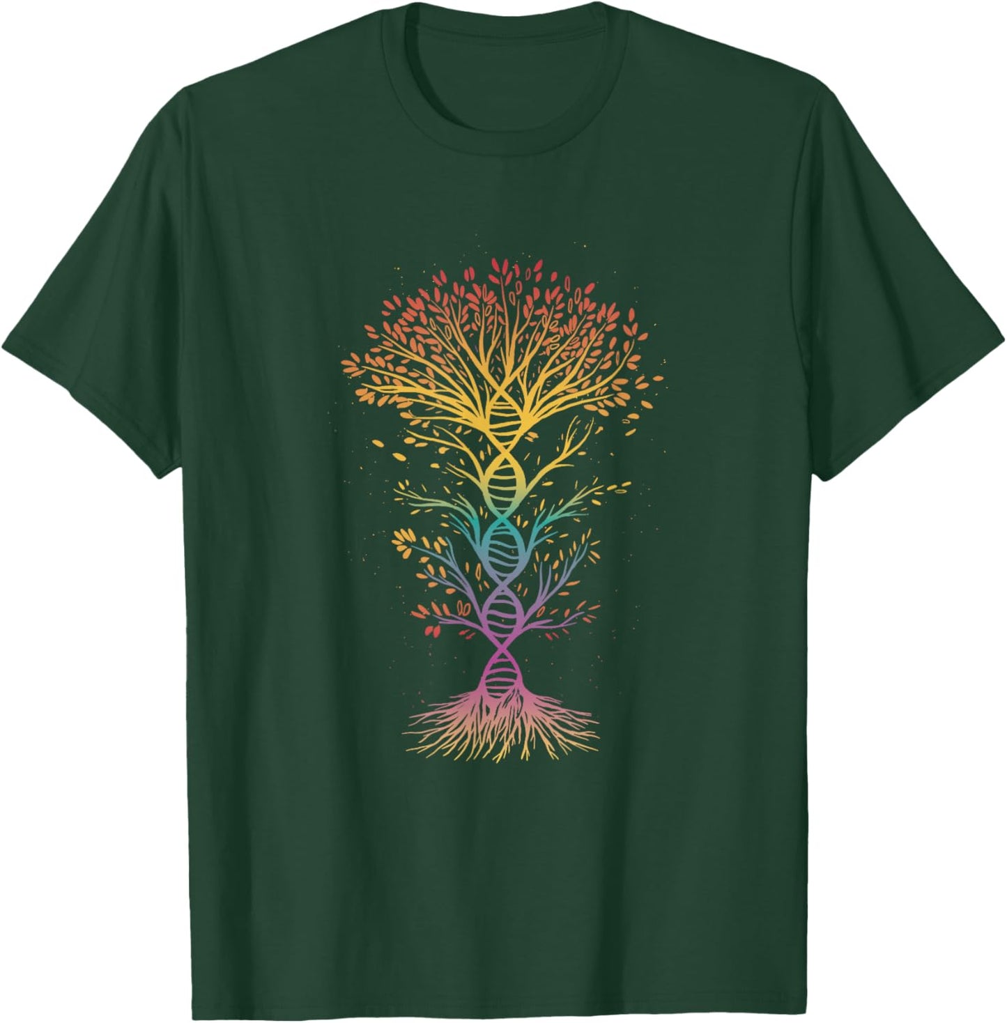 Funny DNA Tree of Life Genetics Biology Teacher Science T-Shirt - T-Shirt | Forest