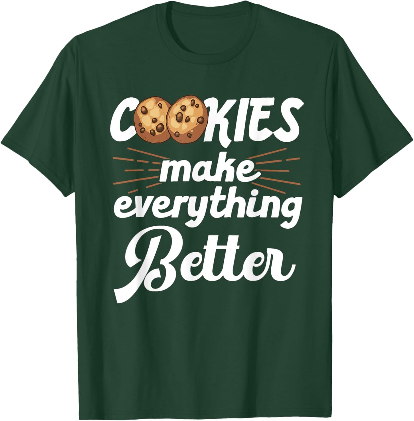 Funny Cookie Lover Art For Kids Men Women Pastry Chef Bakers T-Shirt - T-Shirt | Forest