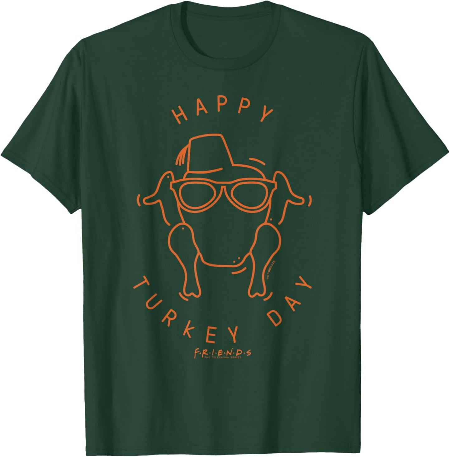 Friends Thanksgiving Happy Turkey Day Icon T-Shirt - T-Shirt | Forest