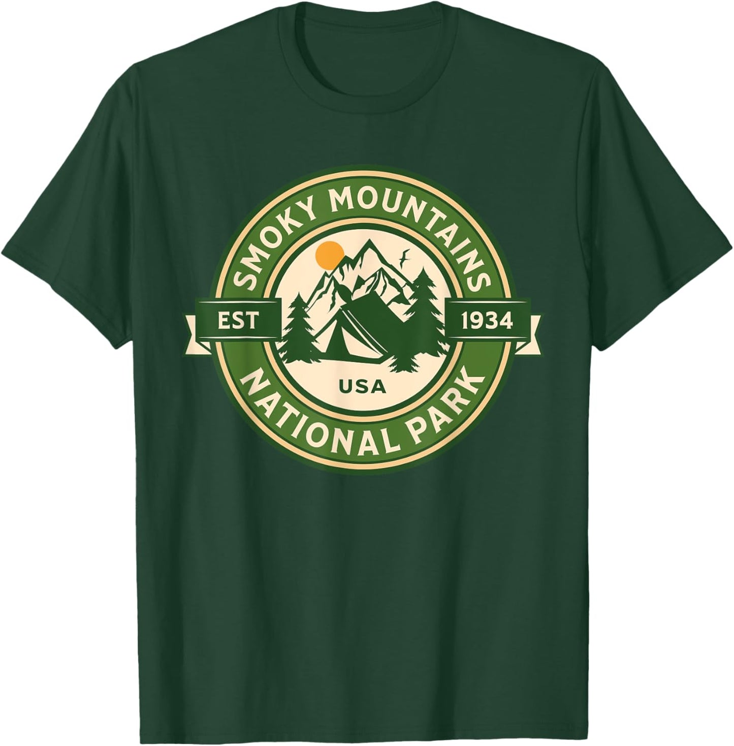 Great Smoky Mountains National Park Tennessee Hike Outdoors T-Shirt - T-Shirt | Forest
