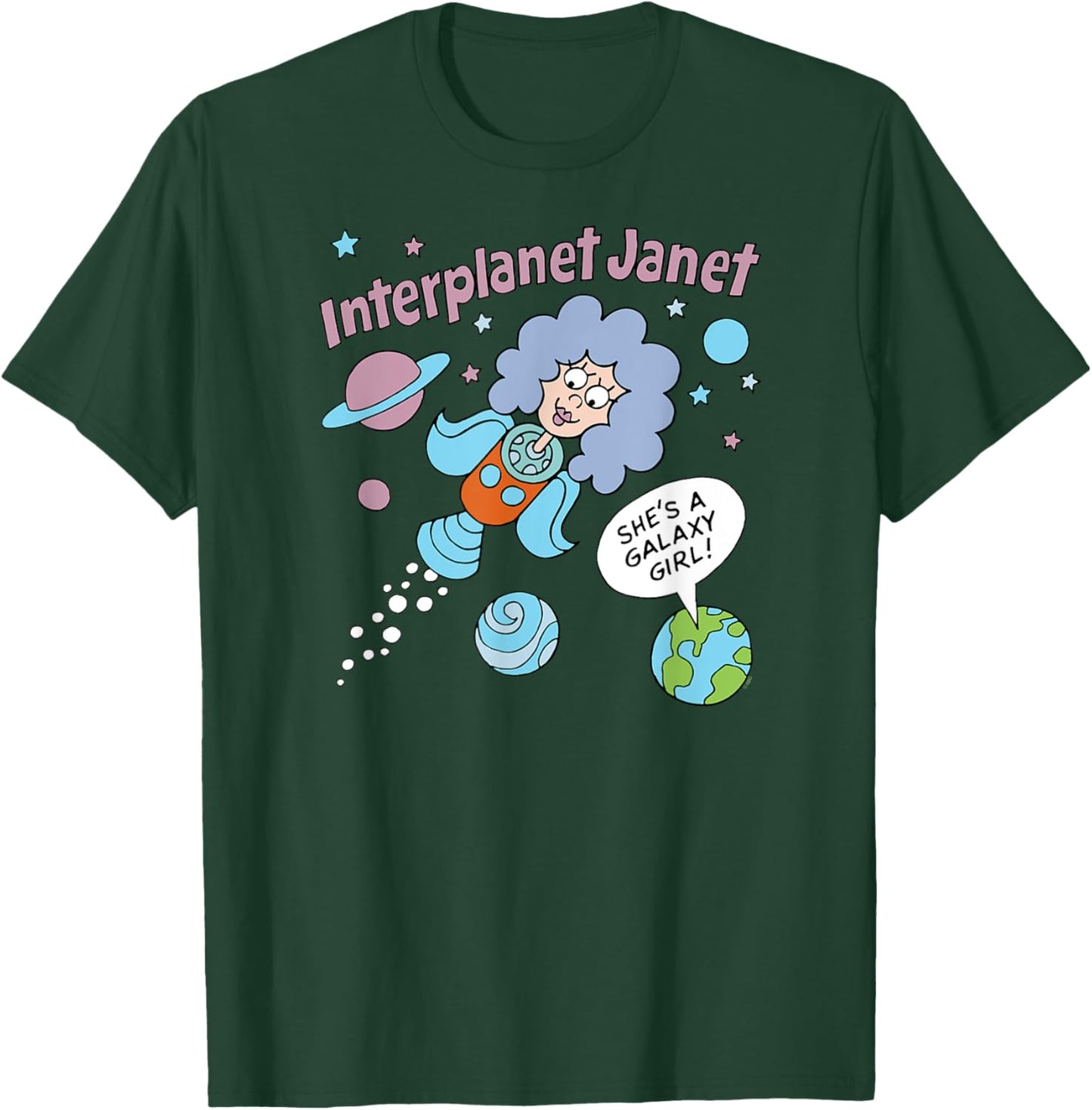 Ripple Junction x Schoolhouse Rock Interplanet Janet T-Shirt - T-Shirt | Forest
