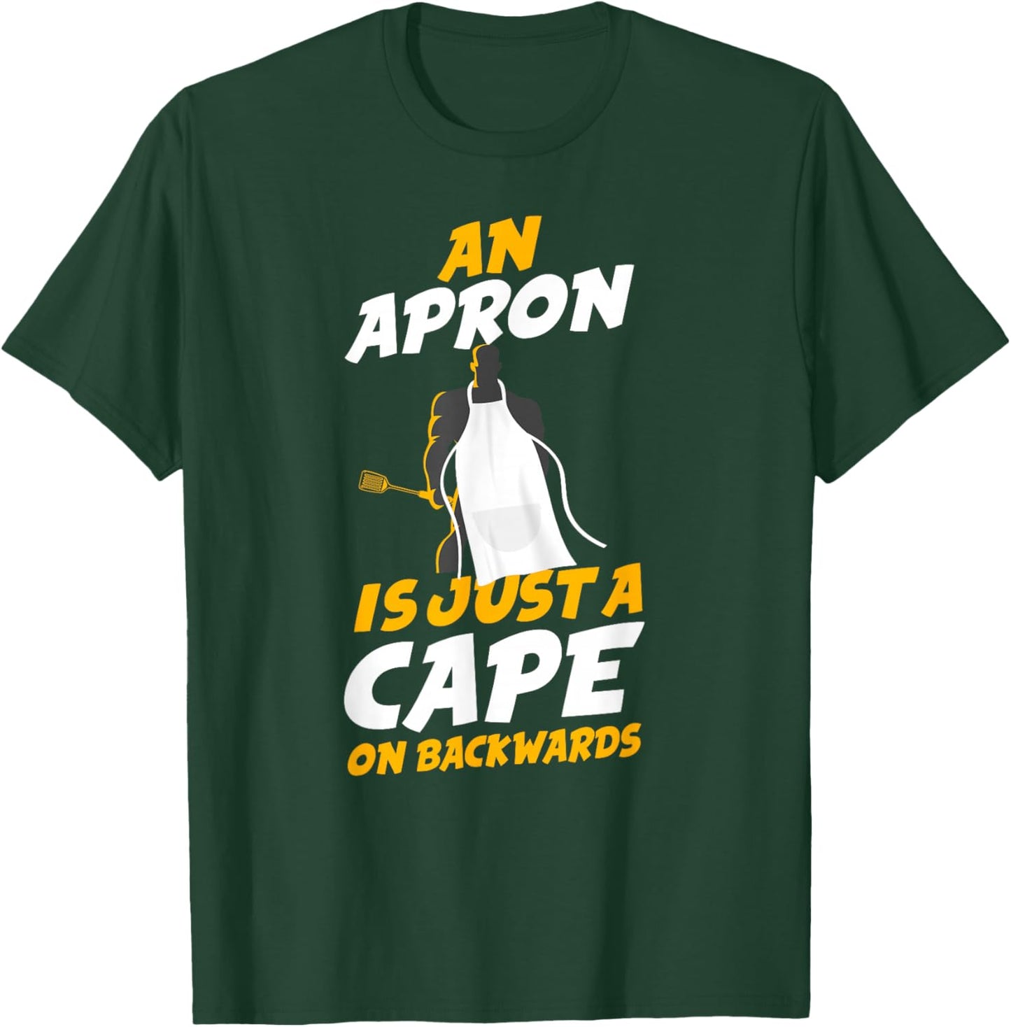 Cooking Cook Apron Superhero Kitchen Chef T-Shirt - T-Shirt | Forest