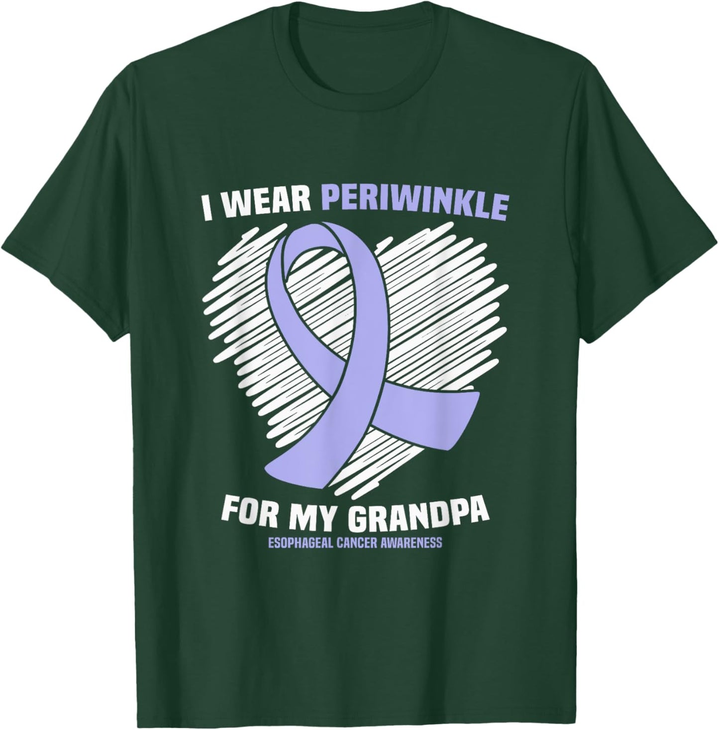 I Wear Periwinkle For My Grandpa Esophageal Cancer Awareness T-Shirt - T-Shirt | Forest