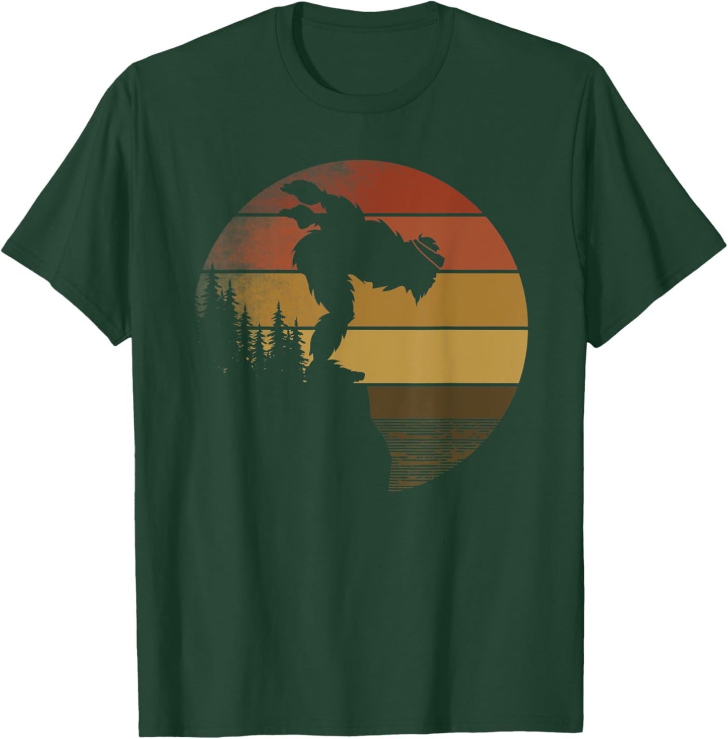Retro Bigfoot Swim For Sasquatch Swimmer Coach Team Swimming T-Shirt - T-Shirt | Forest