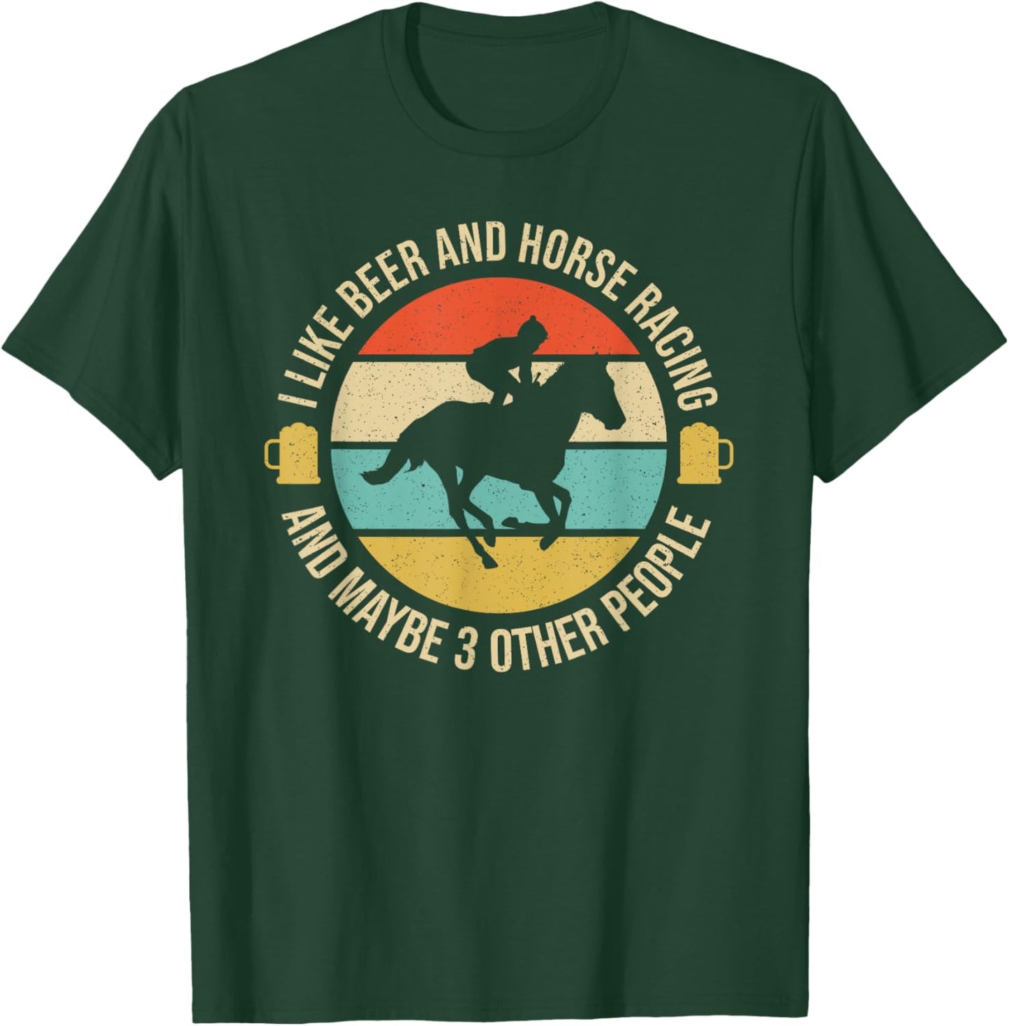 Funny Horse Racing I Like Horse Racing KY Derby Horse T-Shirt - T-Shirt | Forest