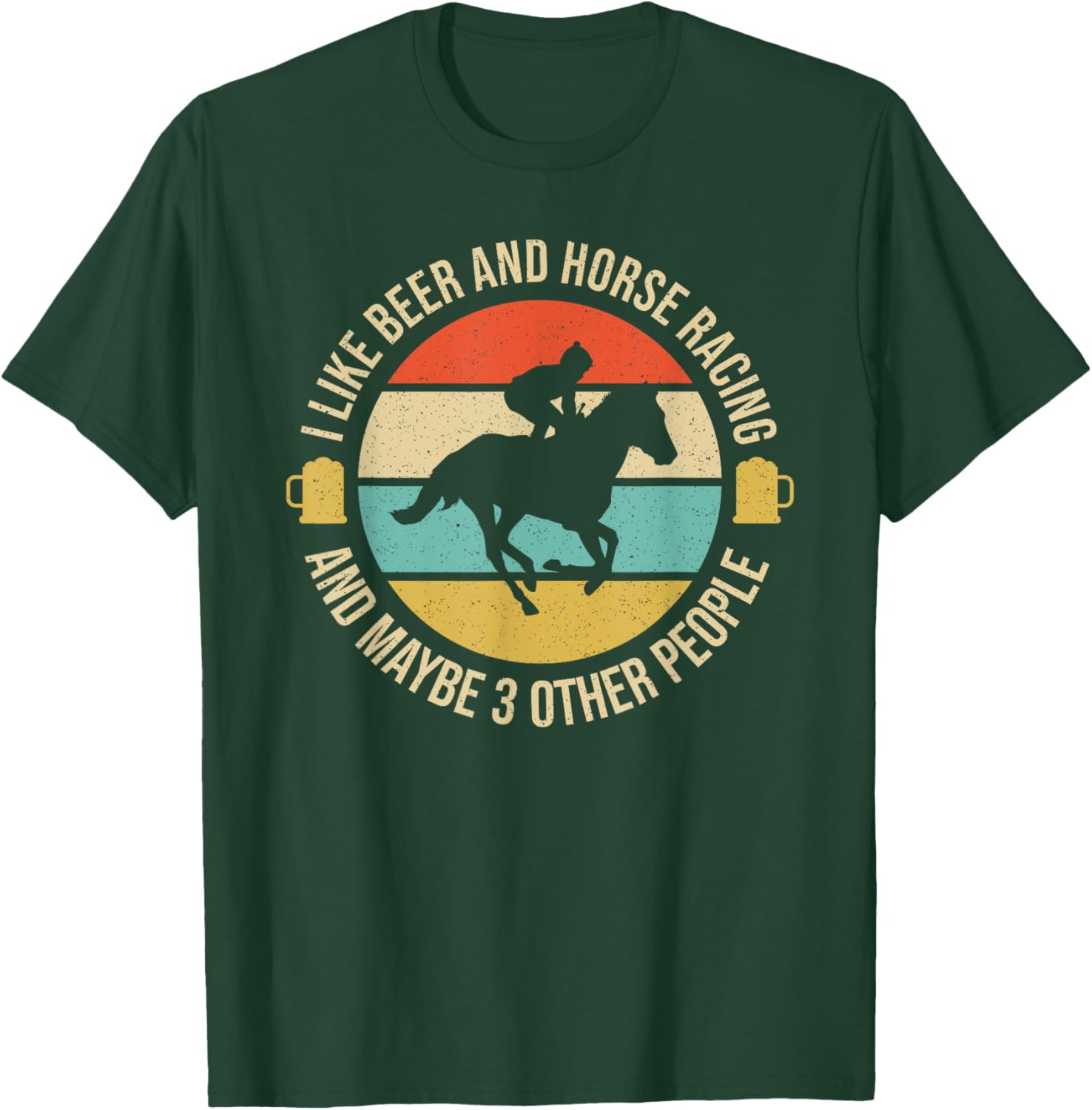 Funny Horse Racing I Like Horse Racing KY Derby Horse T-Shirt - T-Shirt | Forest