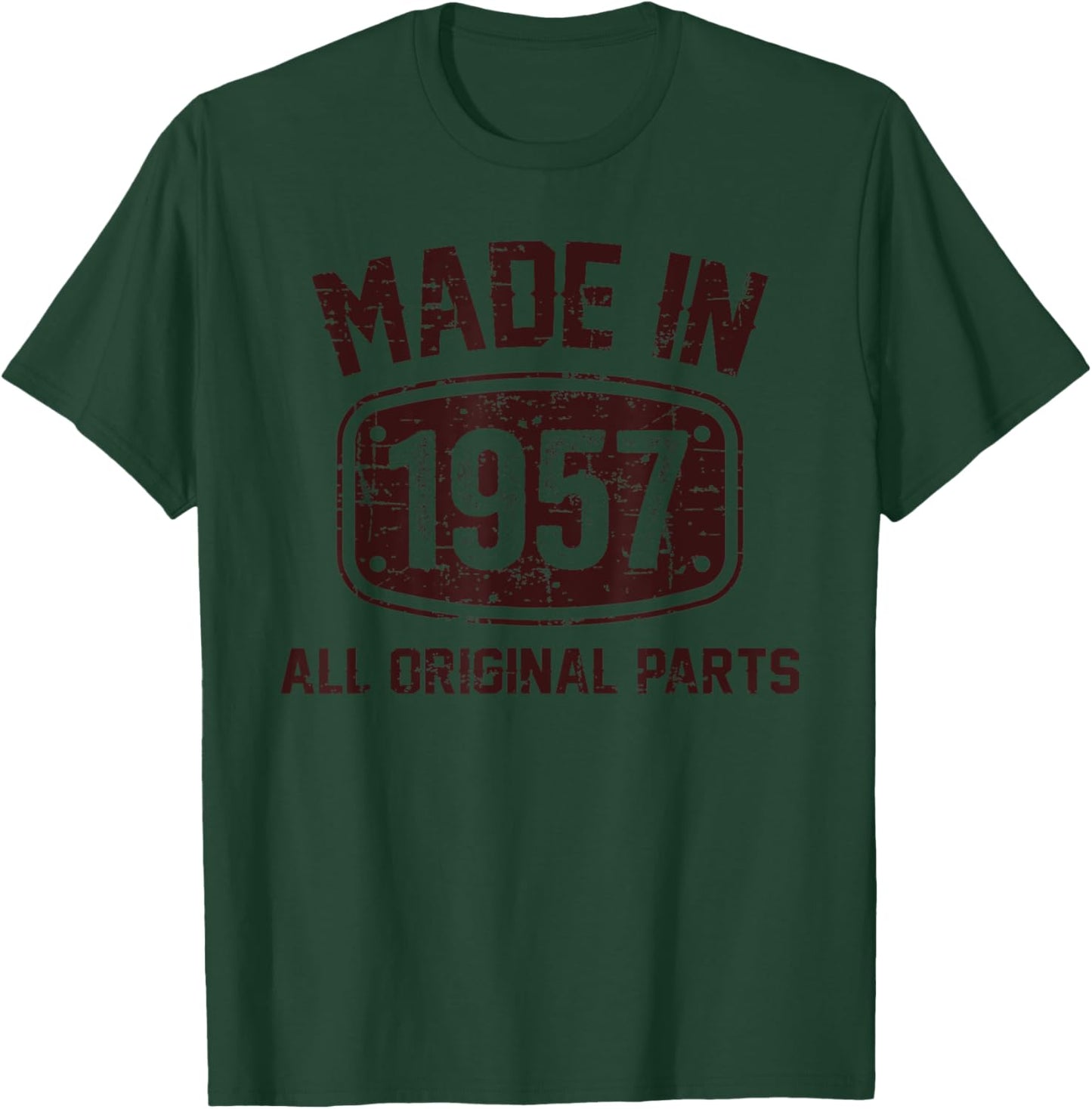 65 Years Old Made in 1957 All Original Parts 65th Birthday T-Shirt - T-Shirt | Forest
