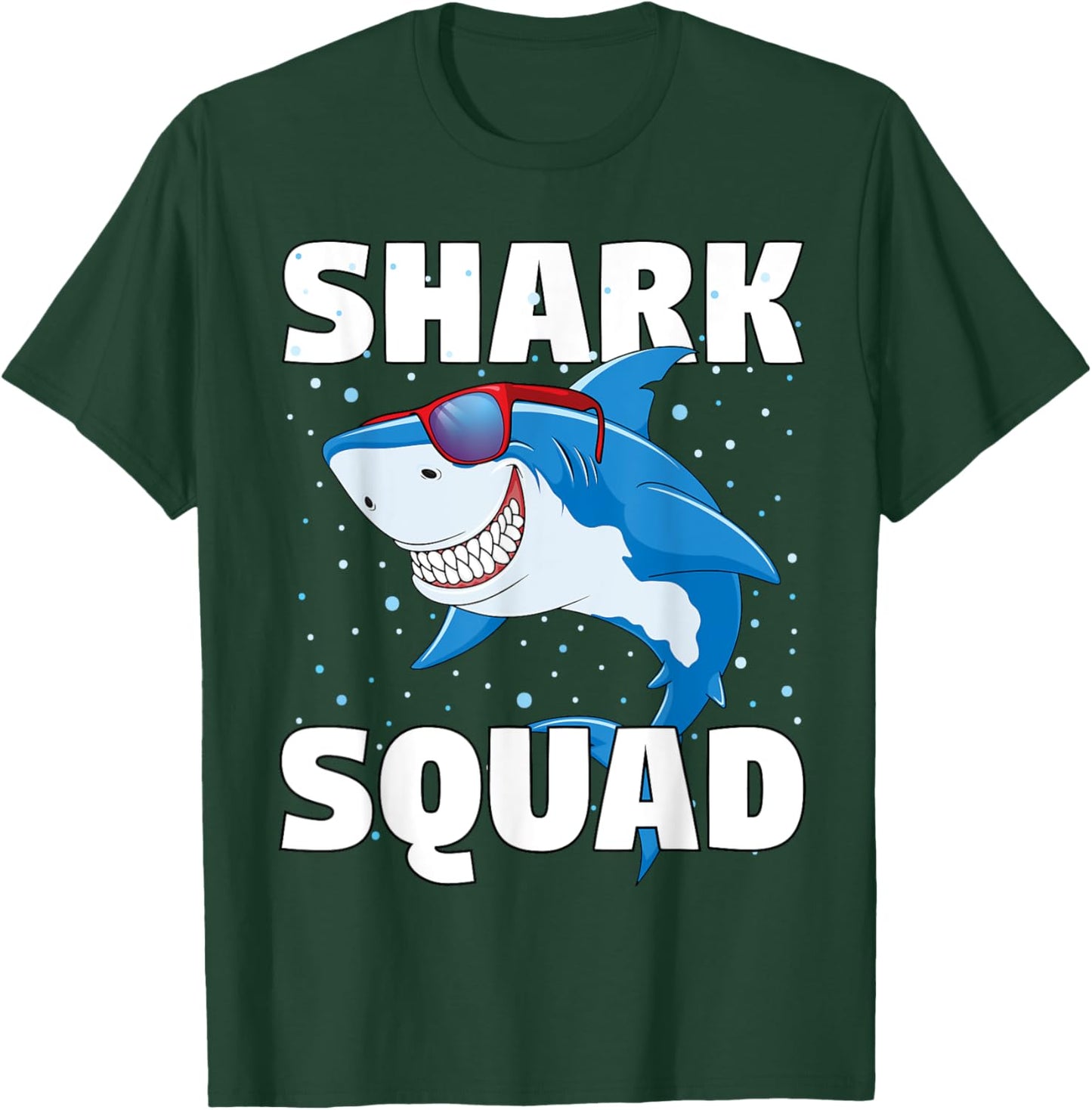 Shark Squad Shirt Boys Girls Shark Birthday Party T-Shirt - T-Shirt | Forest