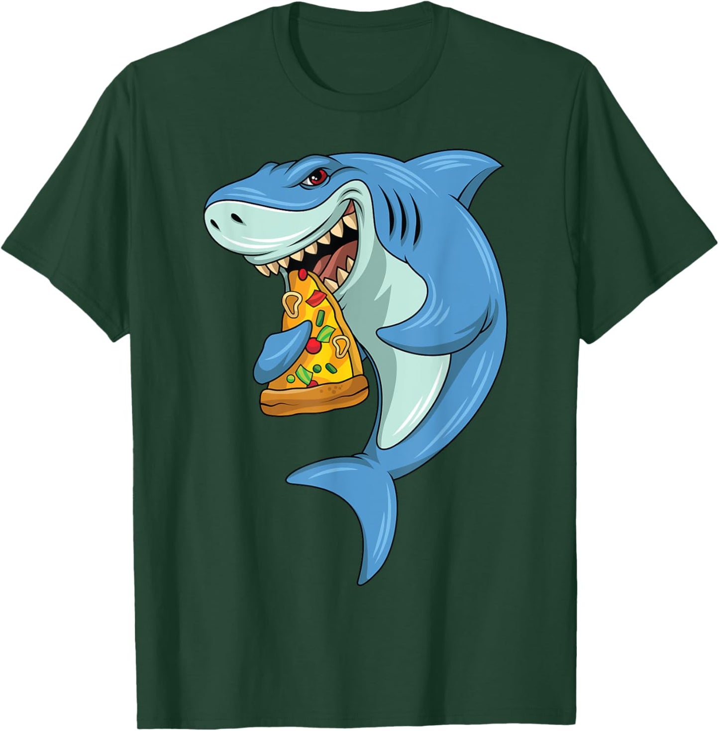 Shark Pizza Shark Eating Pizza Shark And Pizza T-Shirt - T-Shirt | Forest