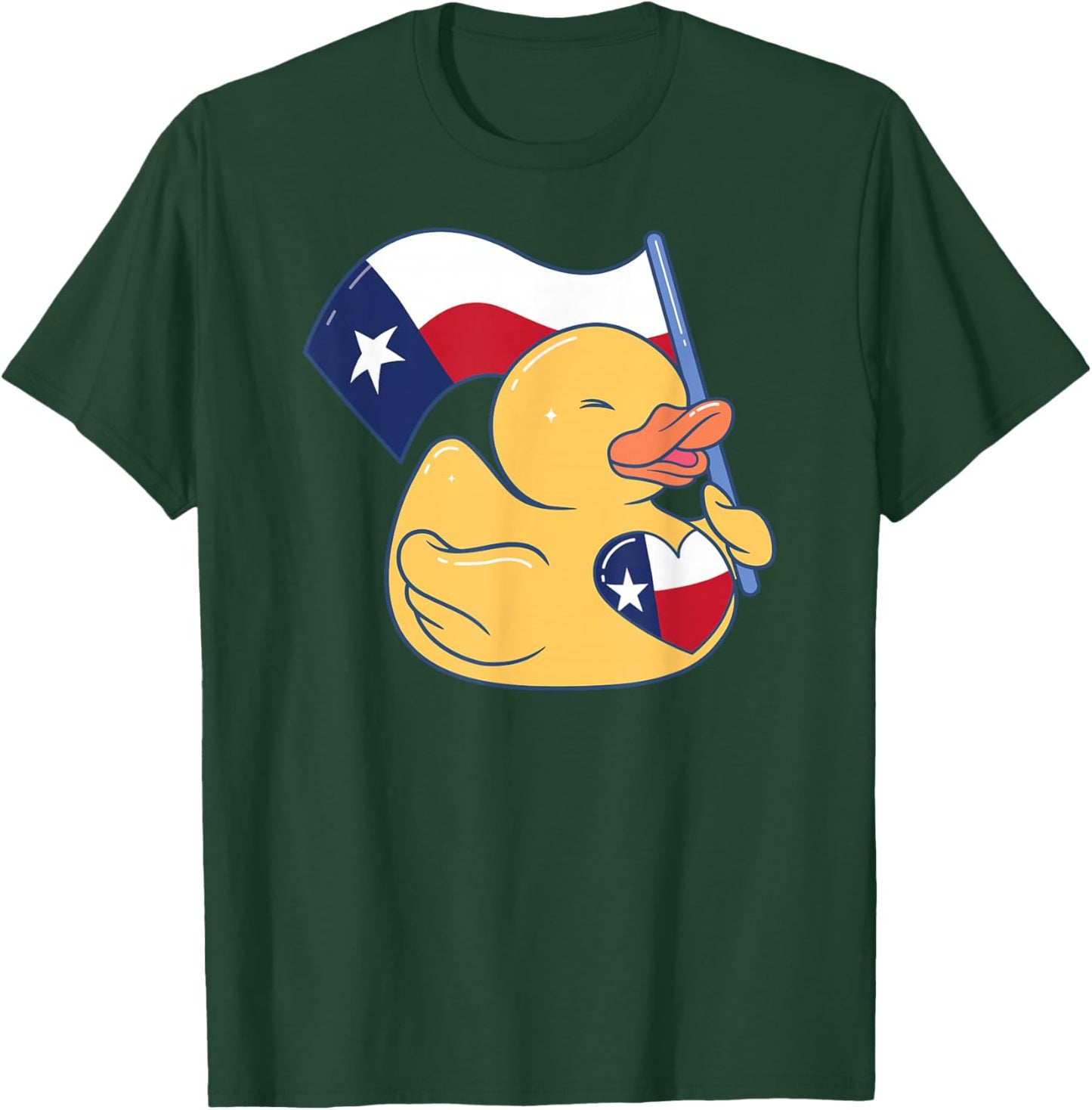 Easily Distracted By Ducks Texas Flag Bird Dallas Austin Tx T-Shirt - T-Shirt | Forest