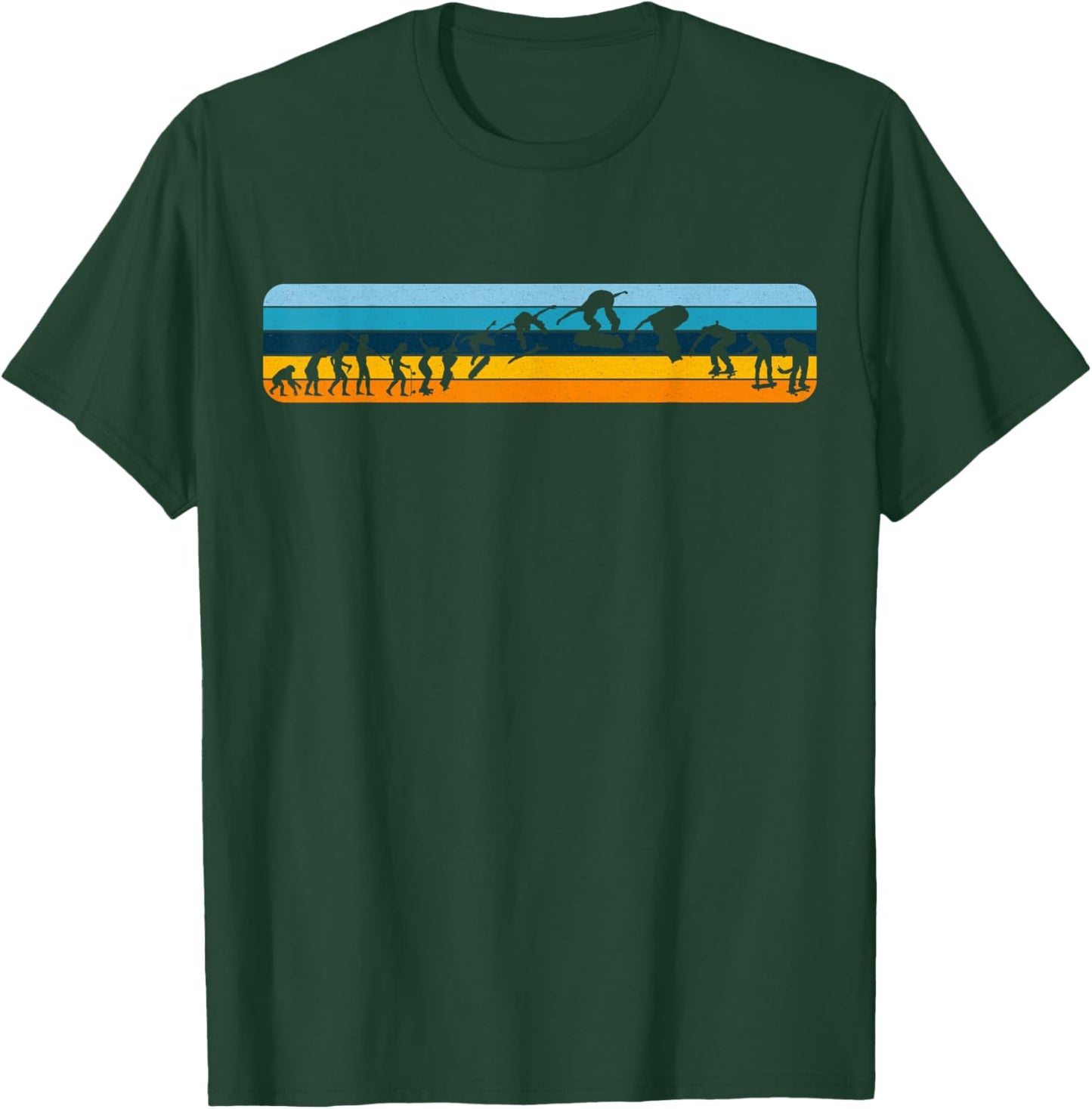 Skateboarding Evolution - Skateboarder Evolving, Skater Life T-Shirt - T-Shirt | Forest