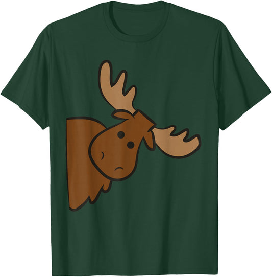 Cute Moose Elk Deer Funny Alaska Moose Small T-Shirt - T-Shirt | Forest