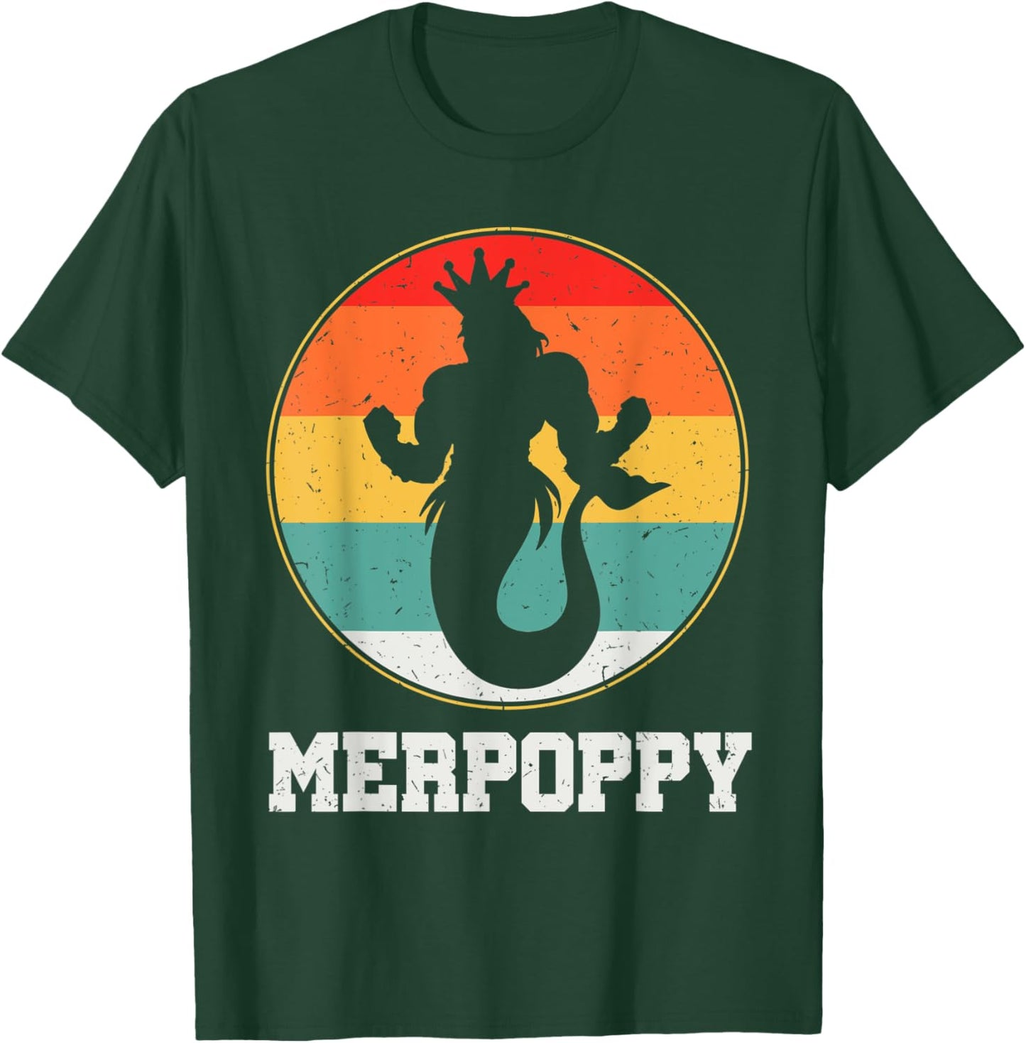 Merpoppy Security Merman Mermaid Grandpa Fish Grandfather T-Shirt - T-Shirt | Forest