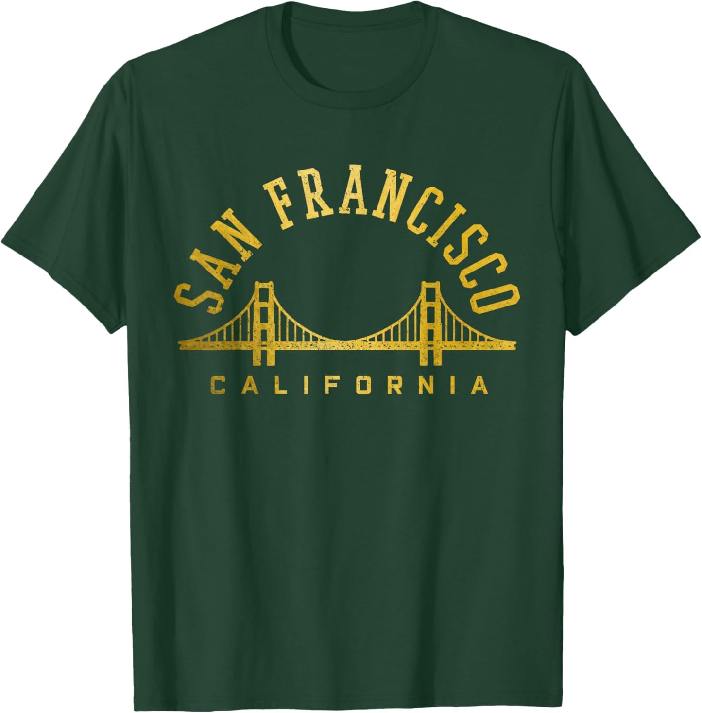 San Francisco California Golden Gate Bridge Vintage T-Shirt - T-Shirt | Forest