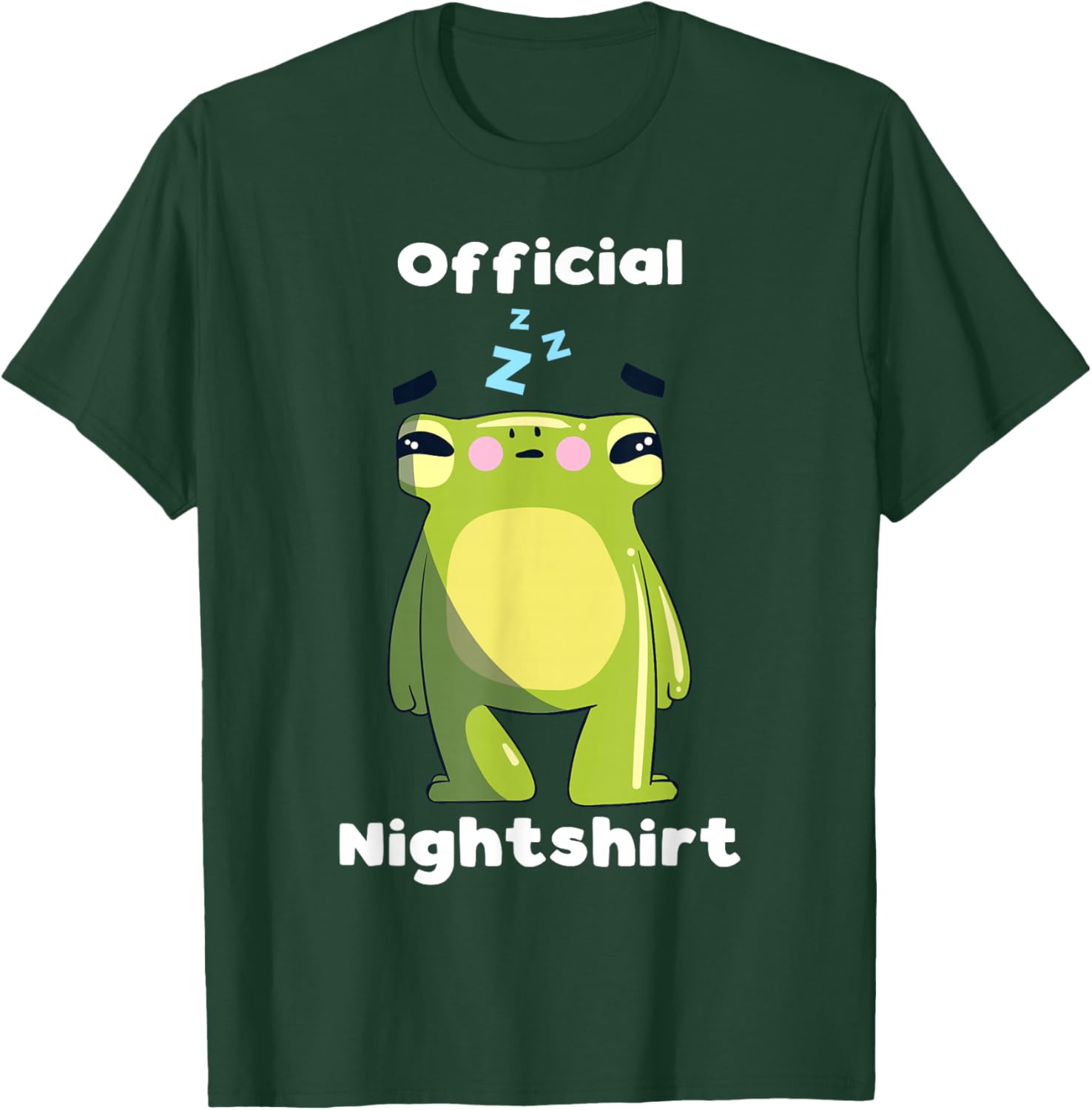 Cute Frog Sleepshirt Nightwear Nightshirt Sleep Pajama T-Shirt - T-Shirt | Forest