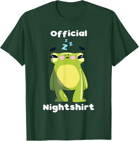 Cute Frog Sleepshirt Nightwear Nightshirt Sleep Pajama T-Shirt - T-Shirt | Forest