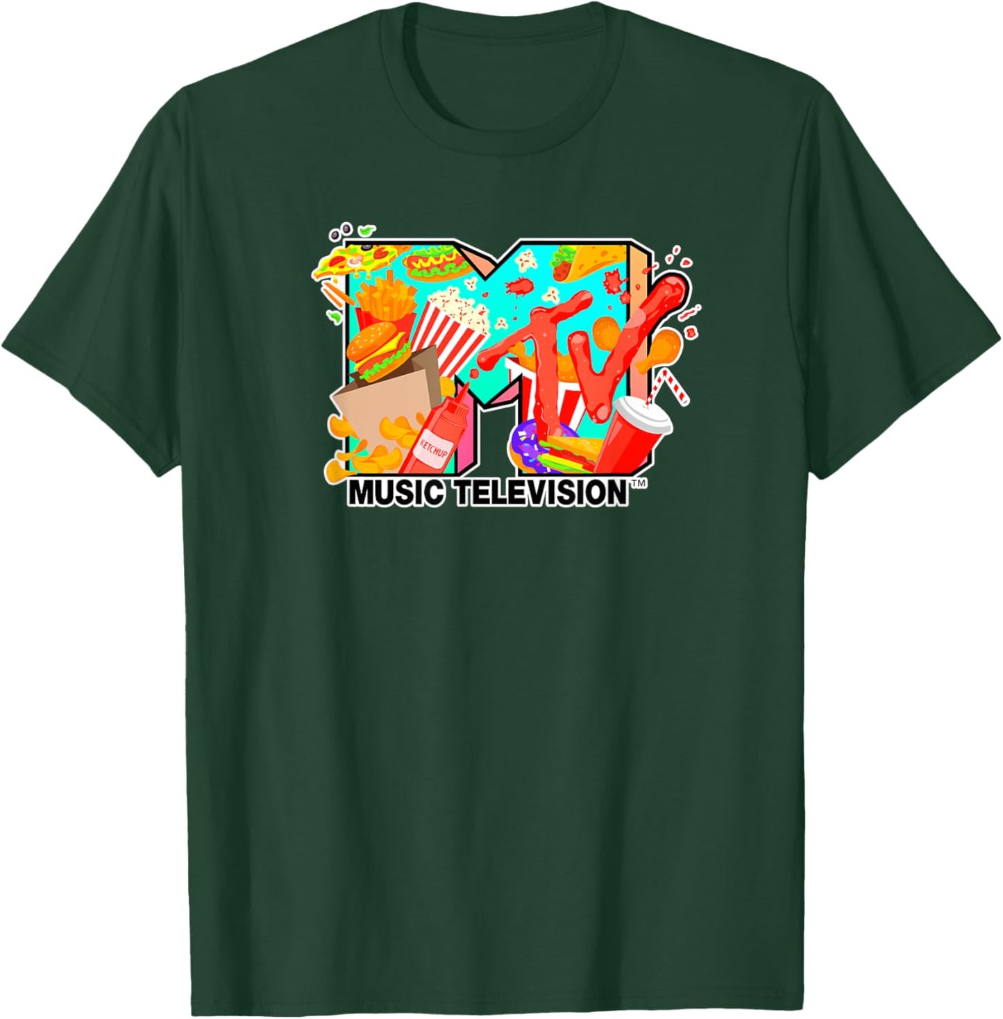Mademark x MTV - Music Television - Fast Food Lovers T-Shirt - T-Shirt | Forest
