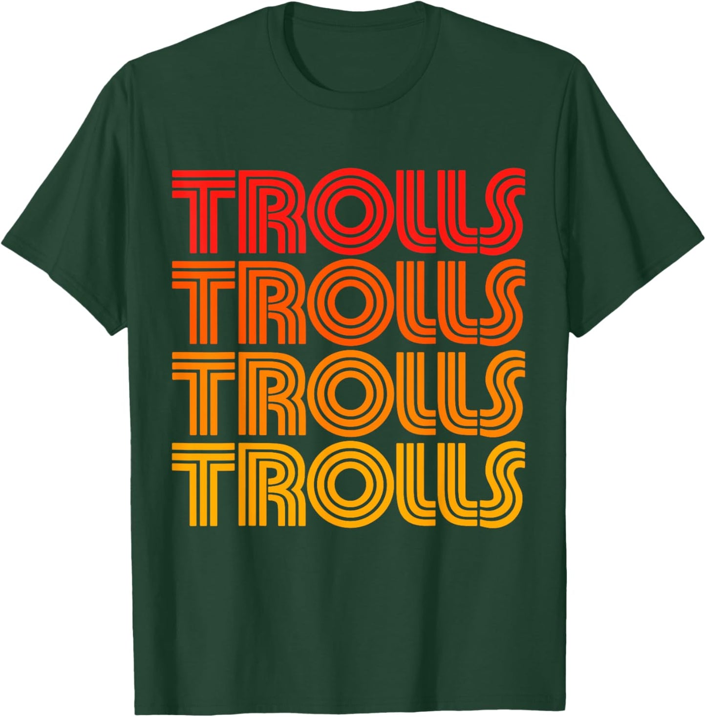 Trolls Retro Vintage Classic Ogre Goblin Beast Monster Joke T-Shirt - T-Shirt | Forest