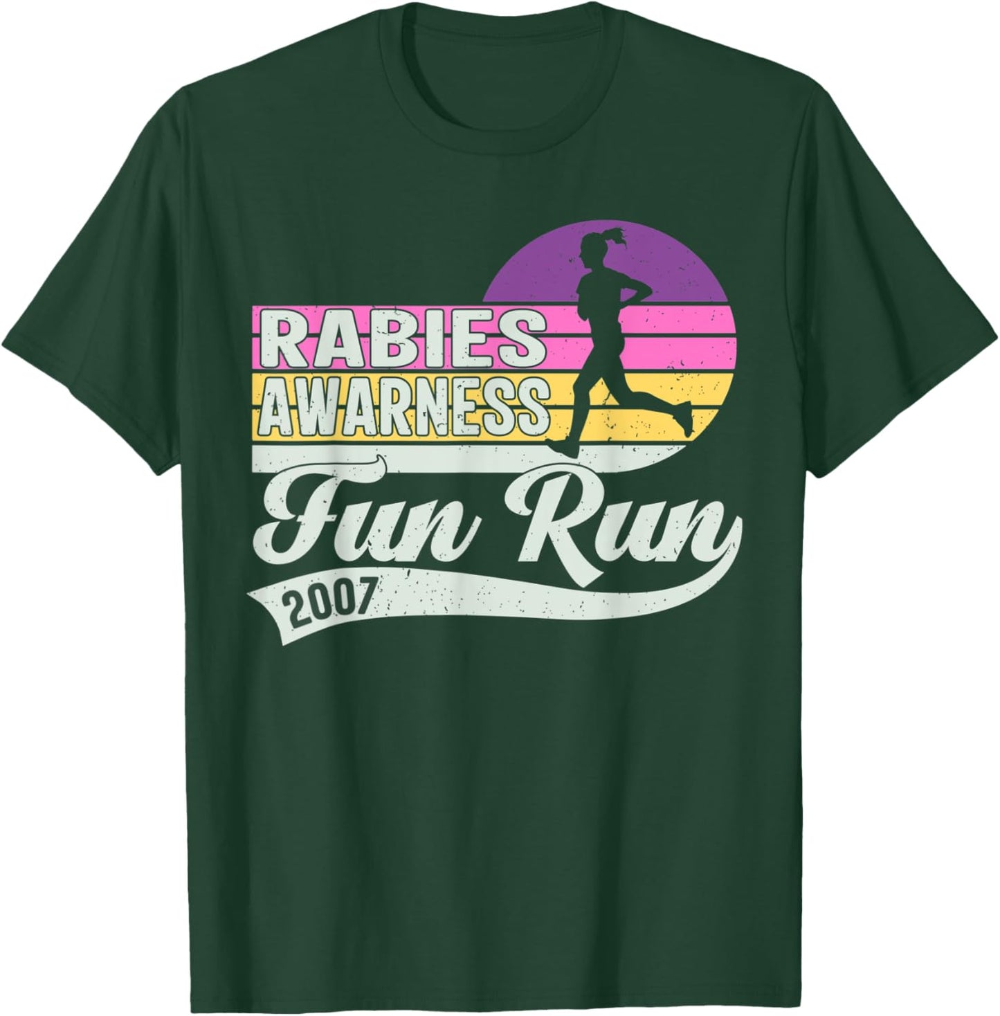 Rabies Awareness Fun Run Funny TV Comedy Running For Girls T-Shirt - T-Shirt | Forest