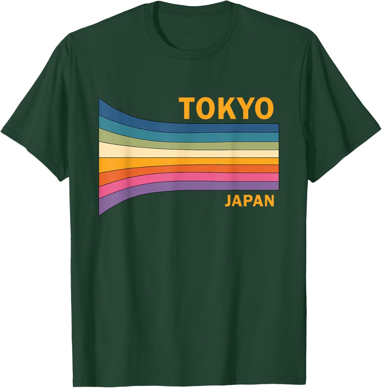 Retro Vintage 70s Tokyo Japan T-Shirt - T-Shirt | Forest