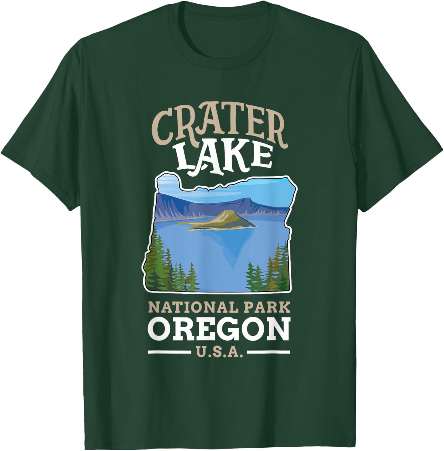 Crater Lake National Park US Oregon T-Shirt - T-Shirt | Forest