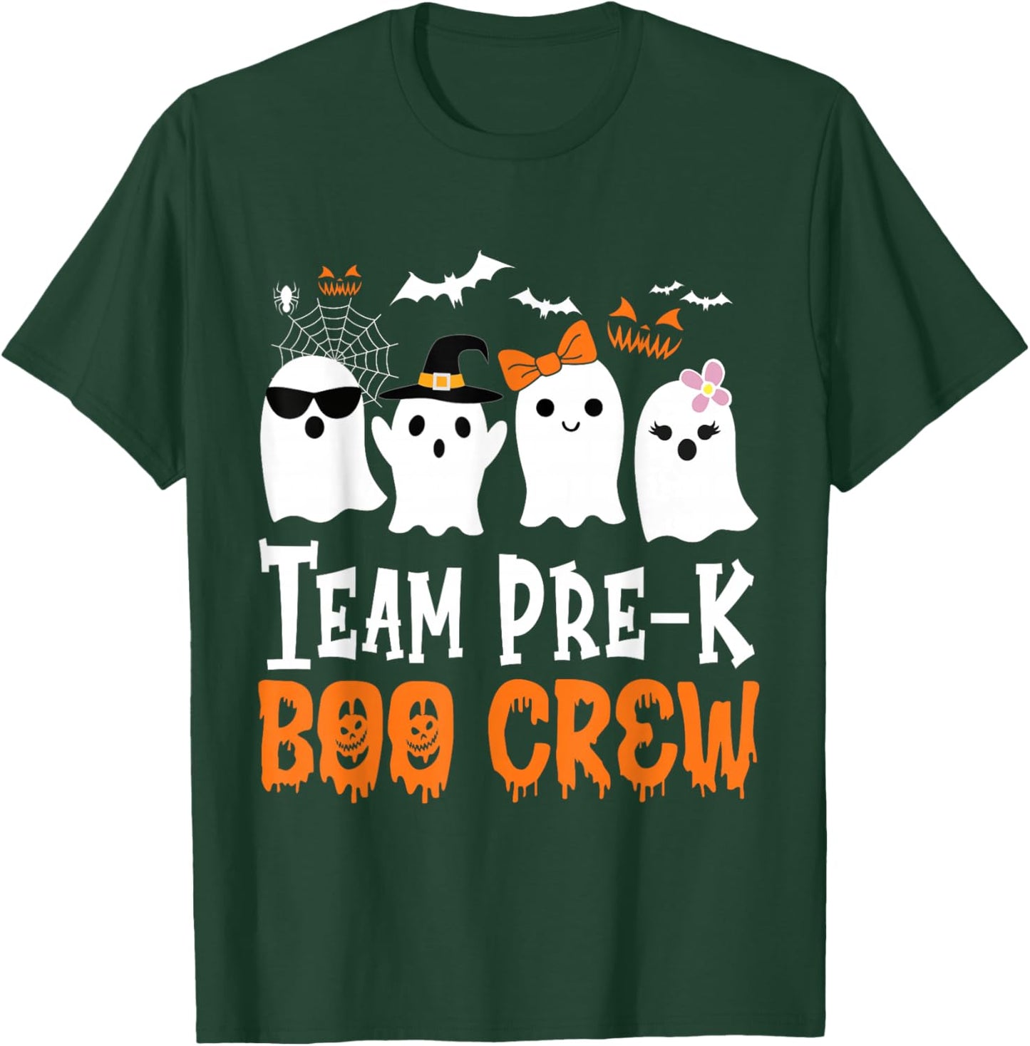 Team Preschool Boo Crew Halloween Ghost T-Shirt - T-Shirt | Forest