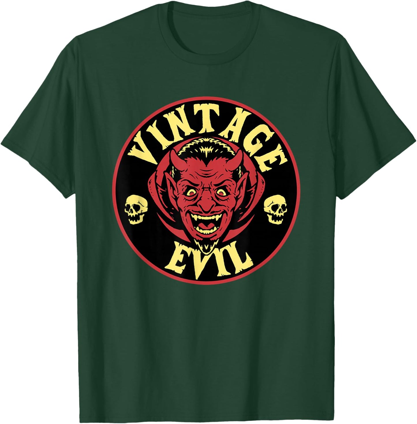 Vintage Evil Retro Halloween Horror Punk Rock Devil T-Shirt - T-Shirt | Forest