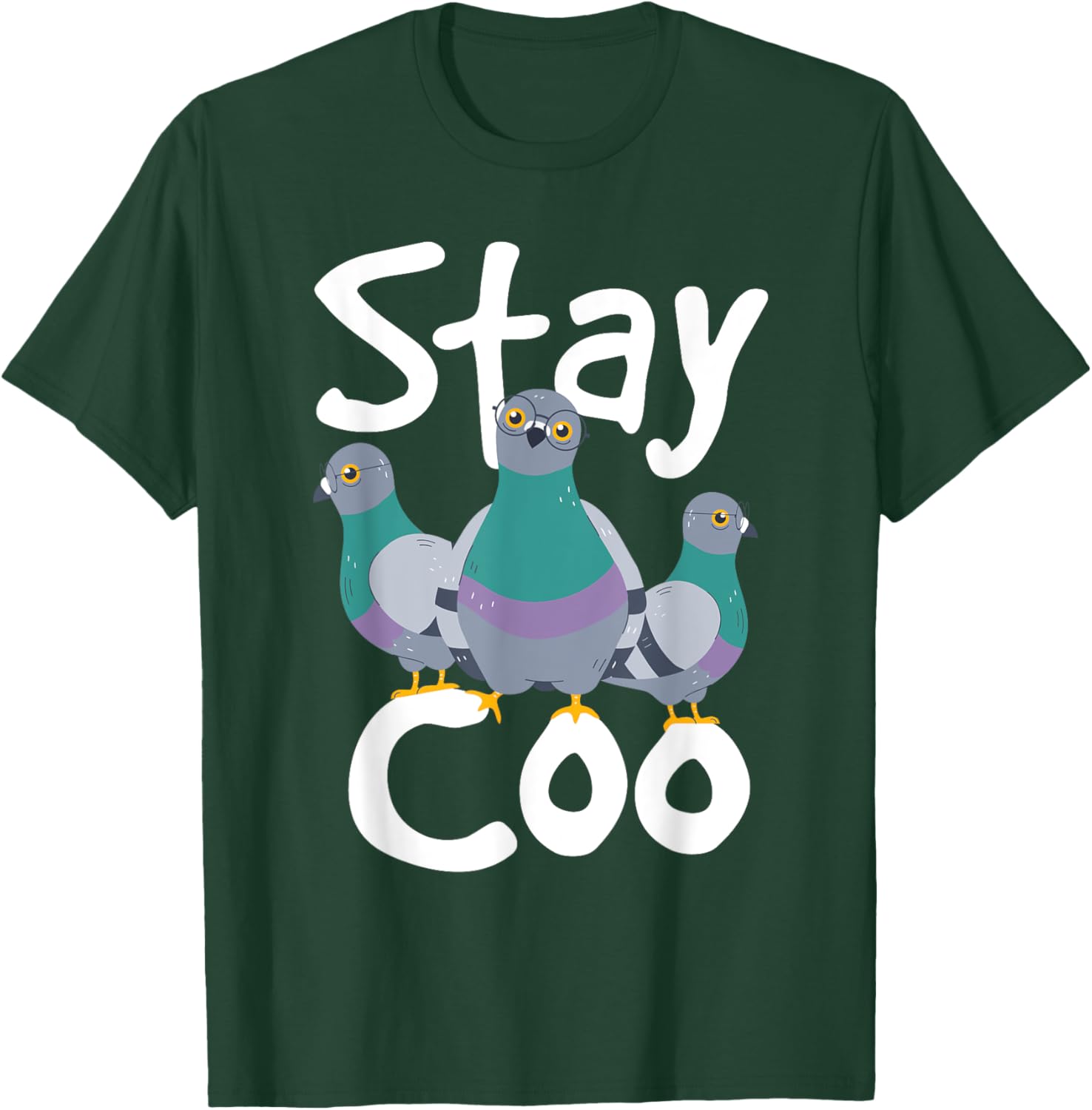 Stay Coo - Pigeon Racing Lover Bird Birdwatcher Birdwatching T-Shirt - T-Shirt | Forest