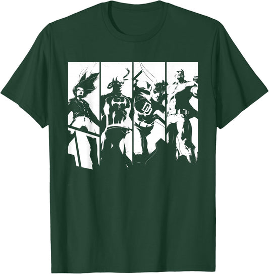 Marvel The Defenders Super Heroes T-Shirt - T-Shirt | Forest