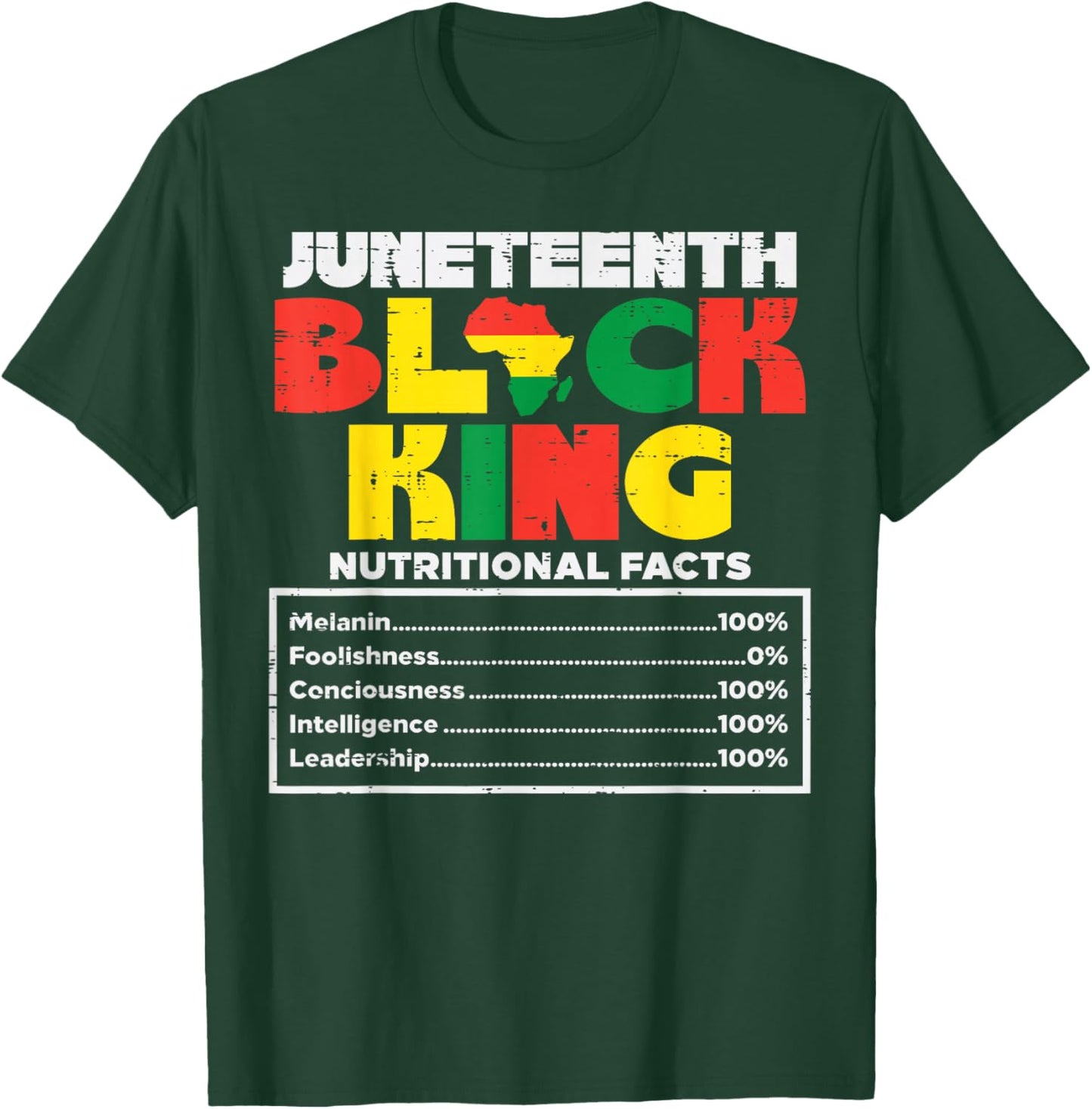 Juneteenth Black King Melanin June 19th 1865 African Dad Men T-Shirt - T-Shirt | Forest