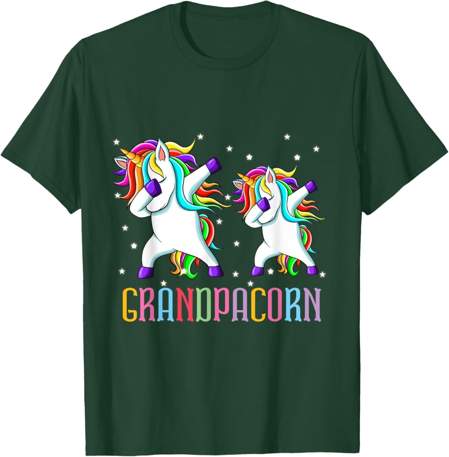 Funny Unicorn Grandpa Fathers Day 2022 Grandpacorn T-Shirt - T-Shirt | Forest