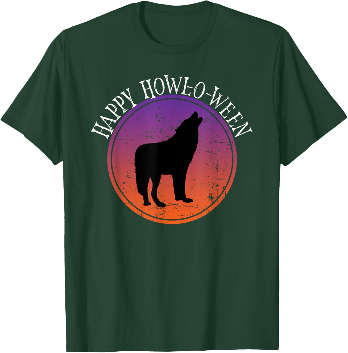 Funny Wolf Howl Halloween Pun - Happy Howl-o-ween T-Shirt - T-Shirt | Forest