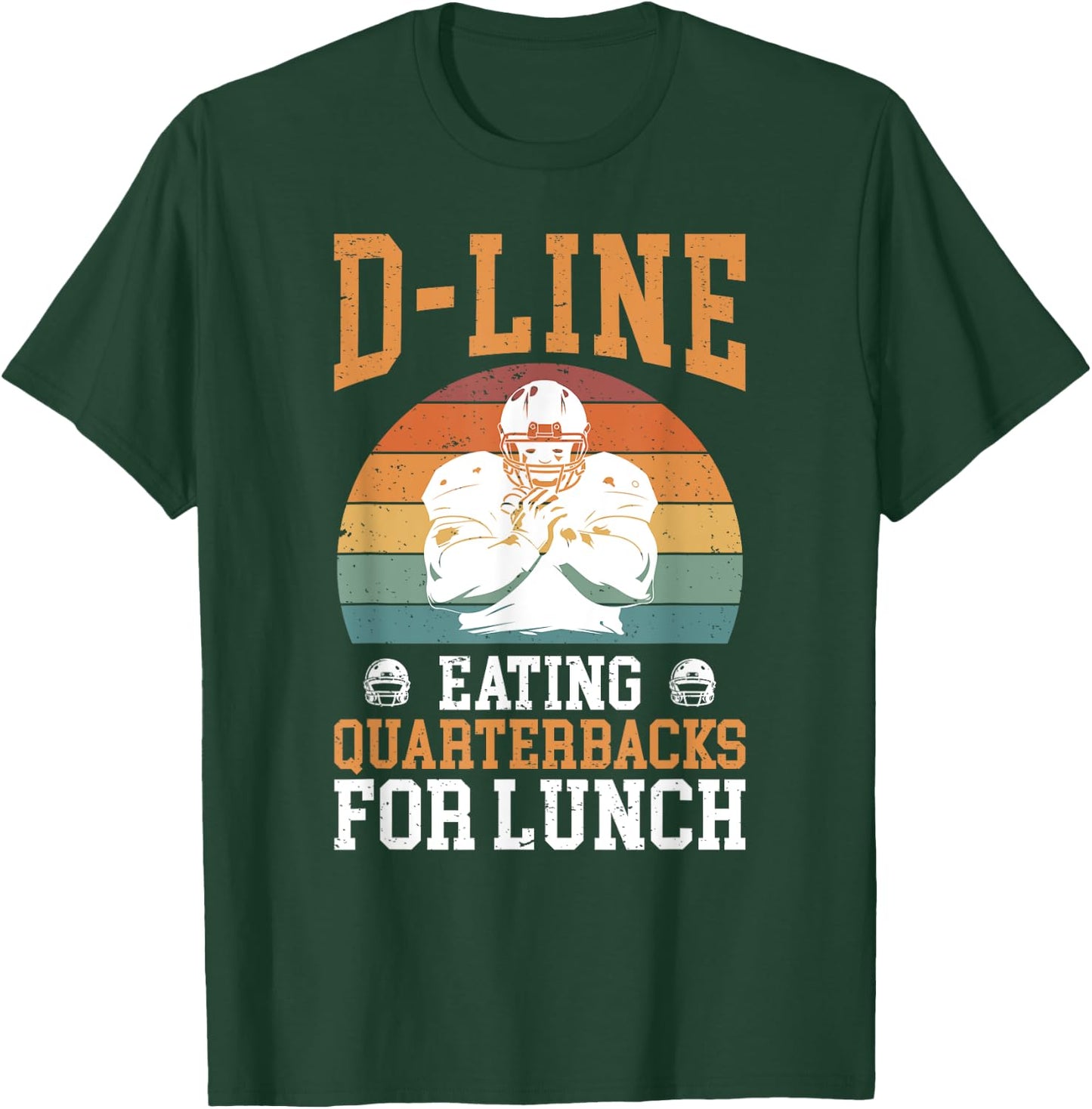 Funny D-Line D-Lineman Football Defensive Lineman Football T-Shirt - T-Shirt | Forest