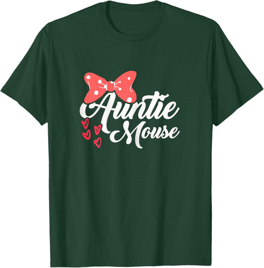 Cute Auntie Mouse | Niece Nephew | Aunt T-Shirt - T-Shirt | Forest
