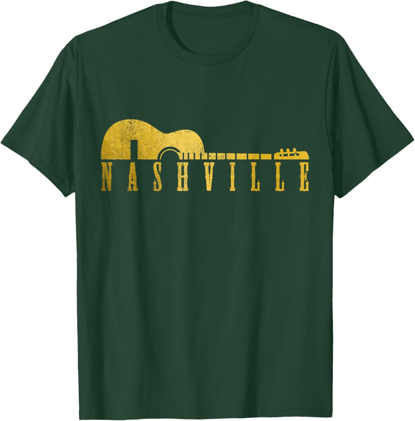 Nashville Tennessee Country Music City Guitar Vintage Nash T-Shirt - T-Shirt | Forest