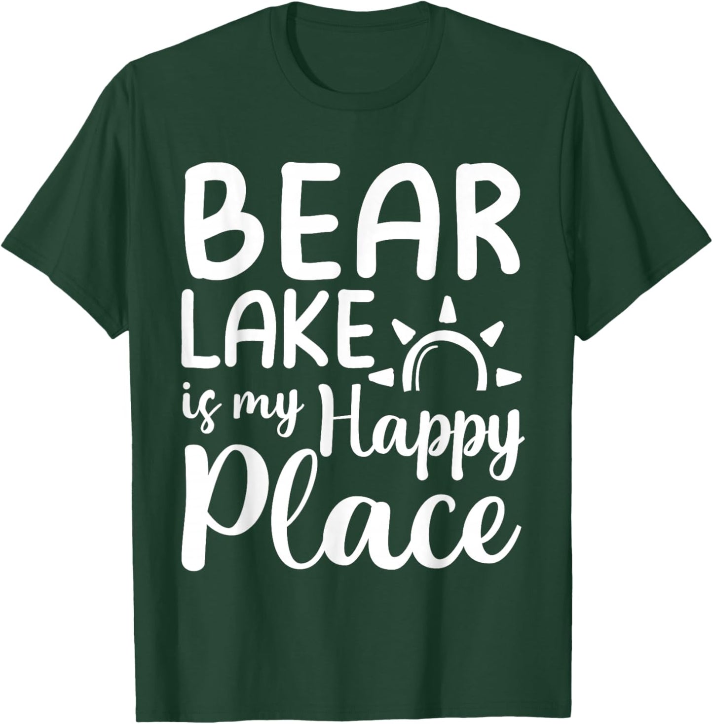 Bear Lake Is My Happy Place - Camping Nature Outdoor Lake T-Shirt - T-Shirt | Forest