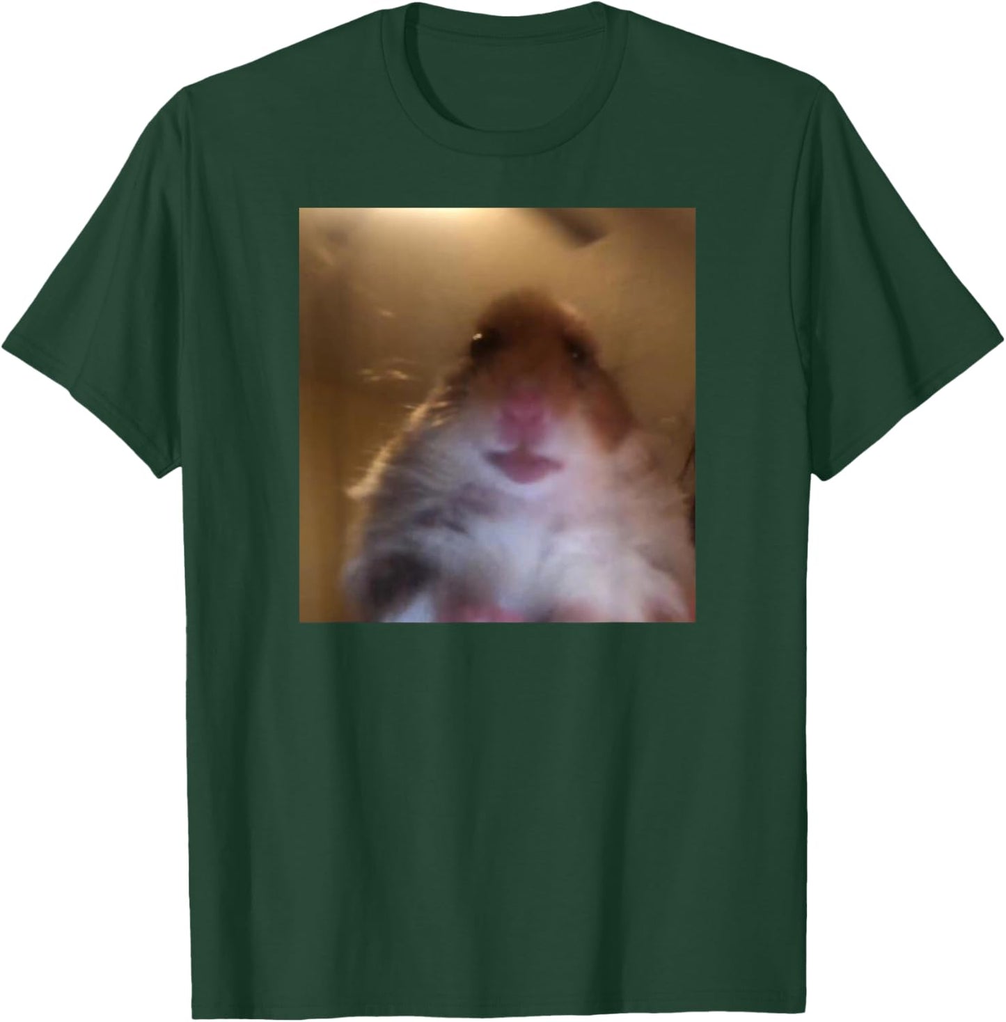 Hamster stares into the front camera I Internet Hamster Meme T-Shirt - T-Shirt | Forest