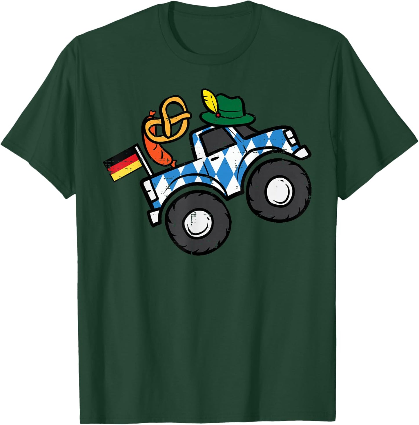 Oktoberfest Monster Truck German Boys Kids Toddler Youth Men T-Shirt - T-Shirt | Forest