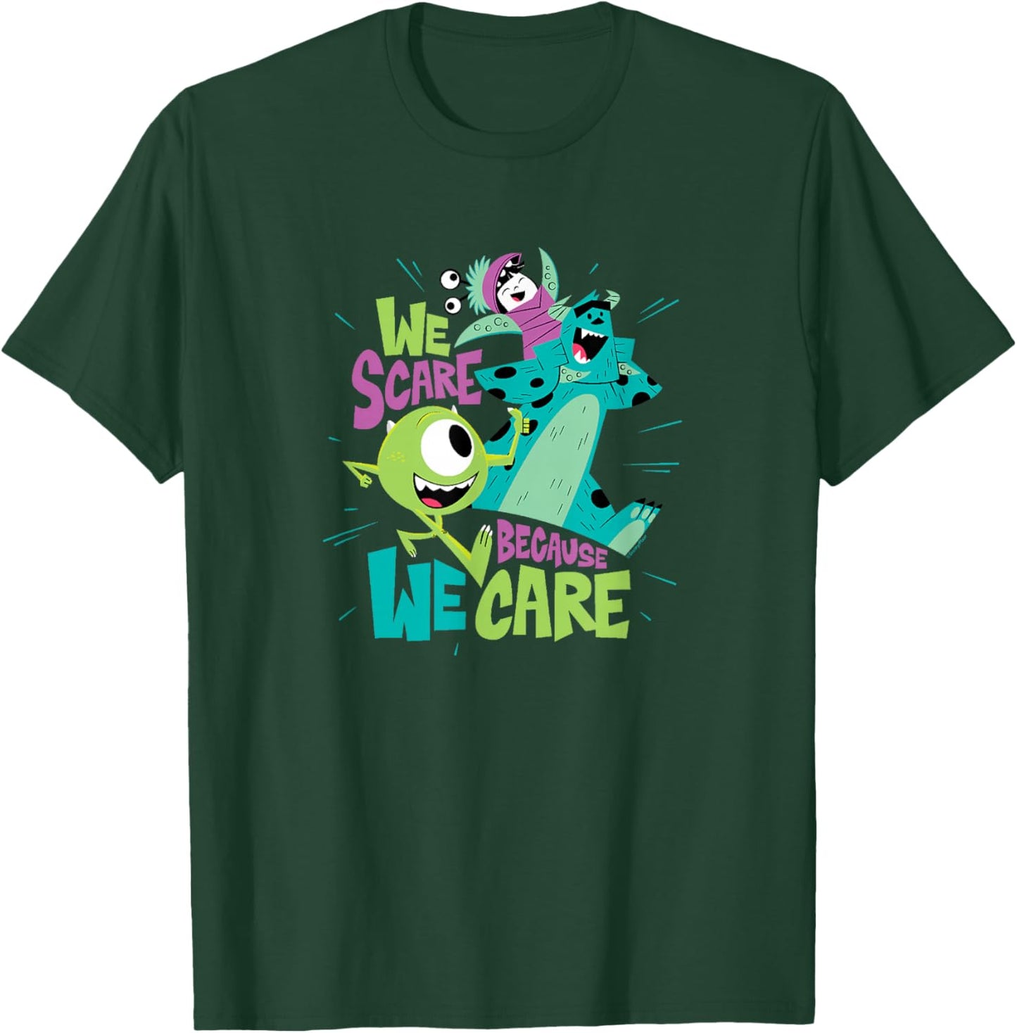 Disney Pixar: Monsters, Inc. - We Scare Because We Care T-Shirt - T-Shirt | Forest