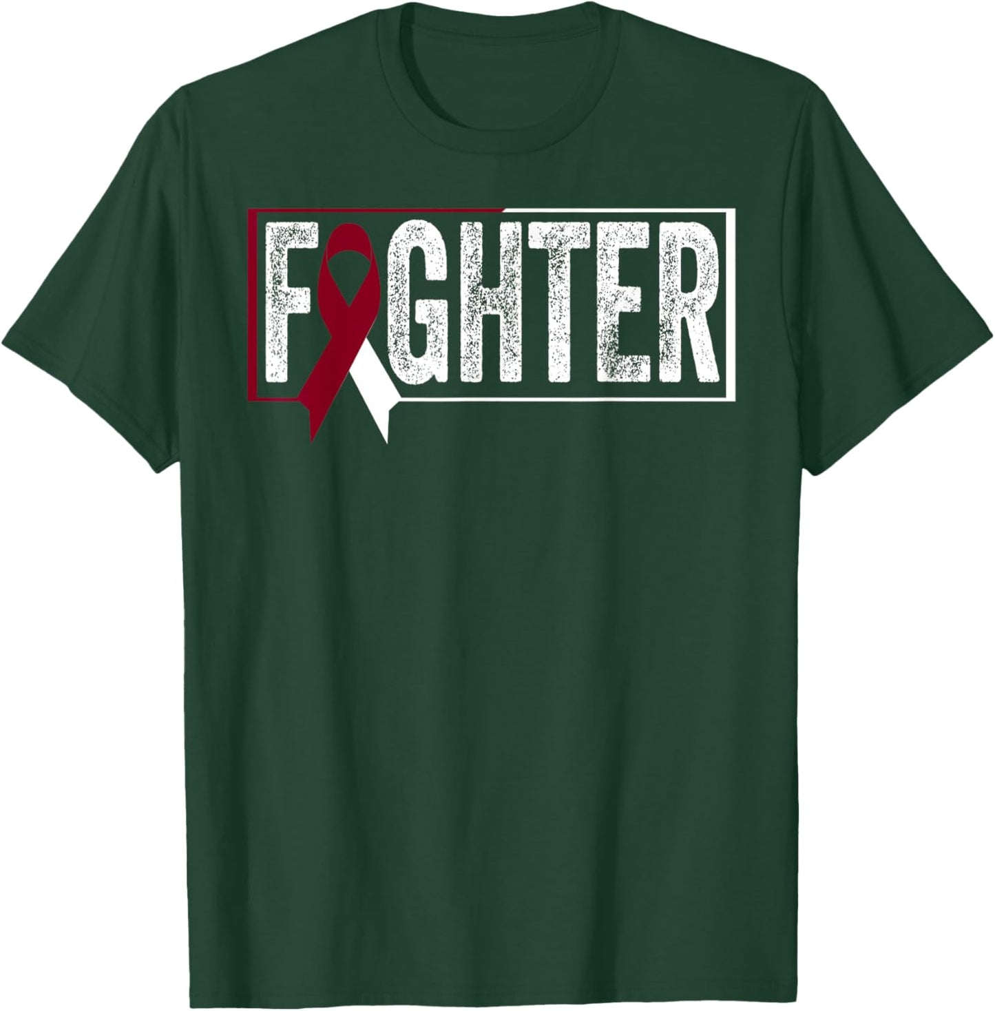 Throat Cancer Shirt Oral Head Neck Cancer Awareness Fighter T-Shirt - T-Shirt | Forest