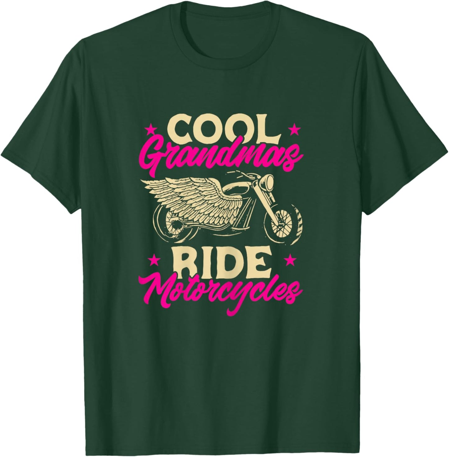 Grandmas Ride Motorcycles Funny Biker Granny T-Shirt - T-Shirt | Forest