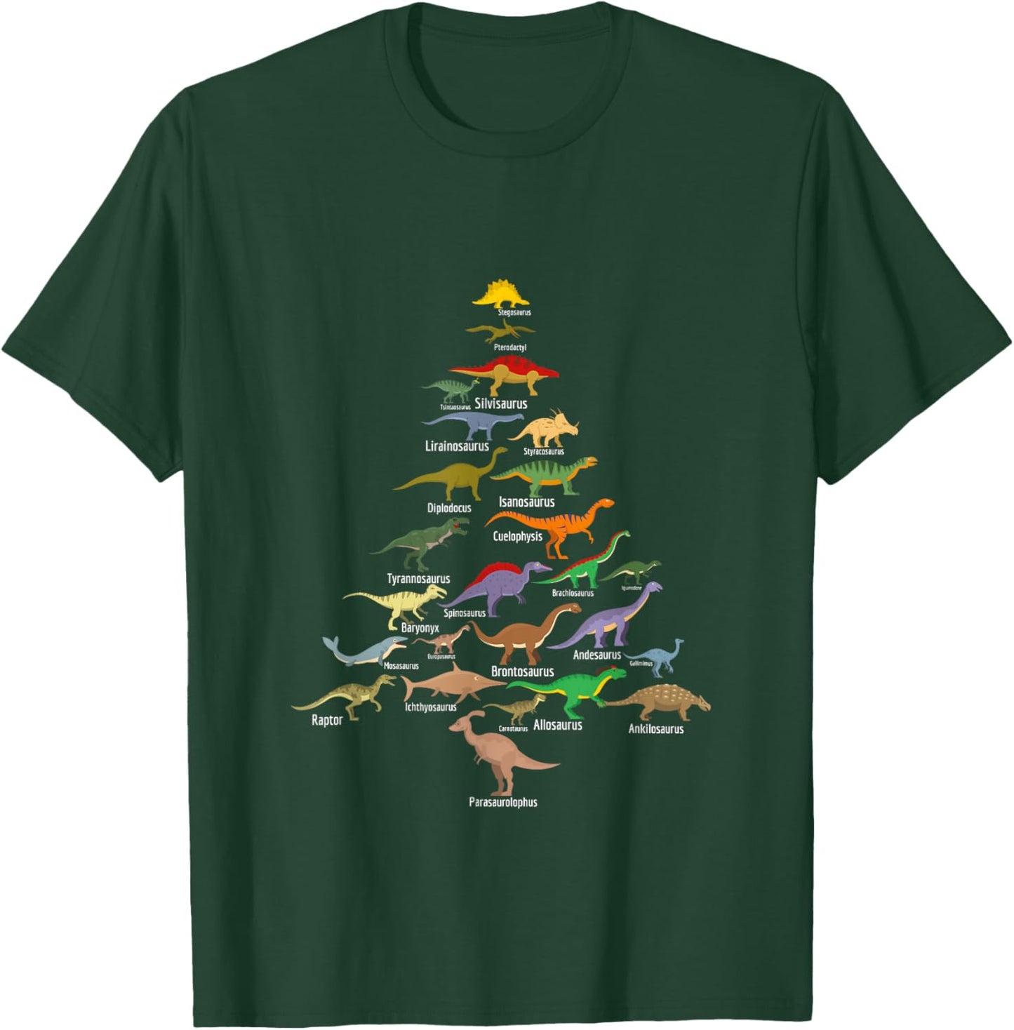 Dinosaur Christmas Tree Dino TRex Paleontologist Xmas Men T-Shirt - T-Shirt | Forest