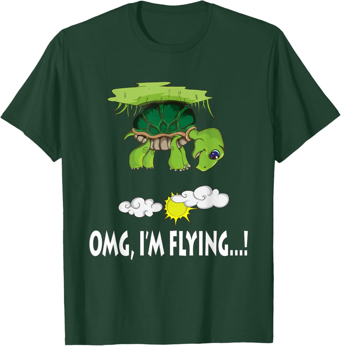Flying turtle OMG I'm Flying T-Shirt - T-Shirt | Forest