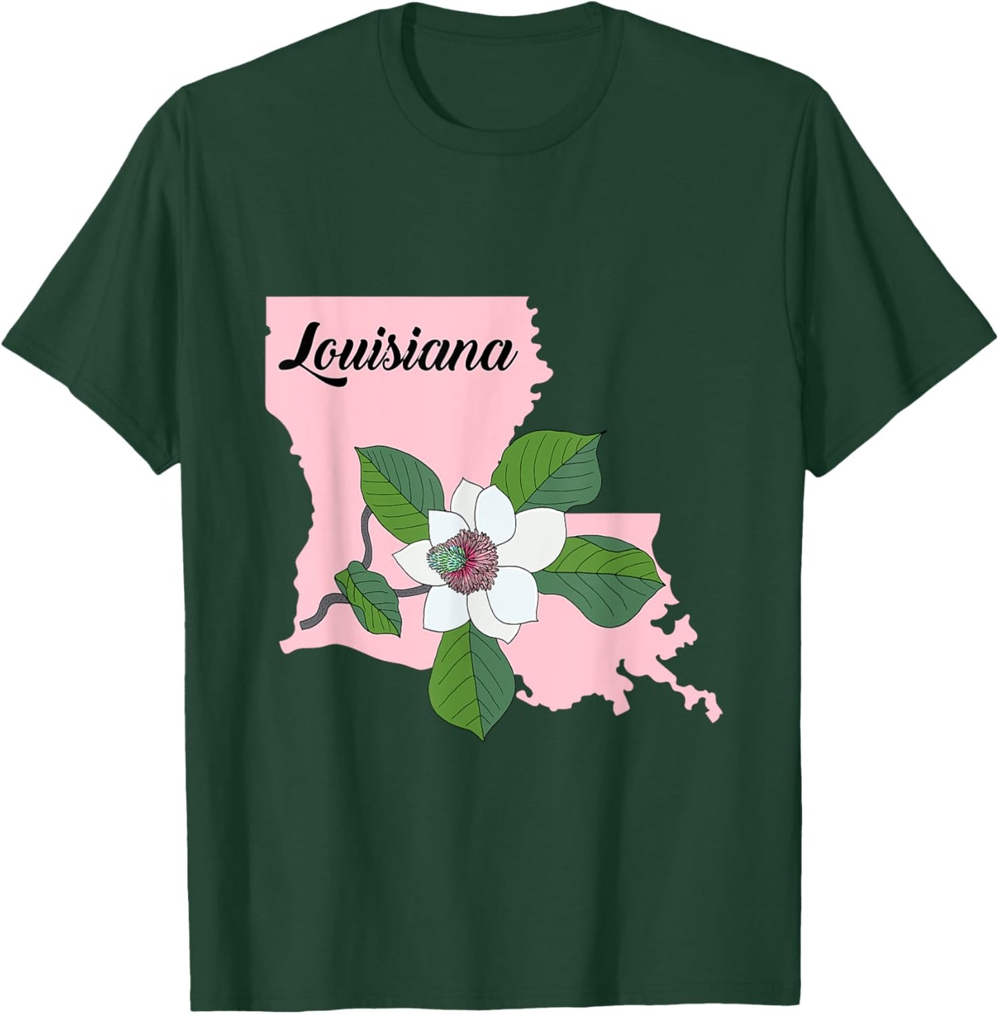 Louisiana Flower Magnolia T-Shirt - T-Shirt | Forest