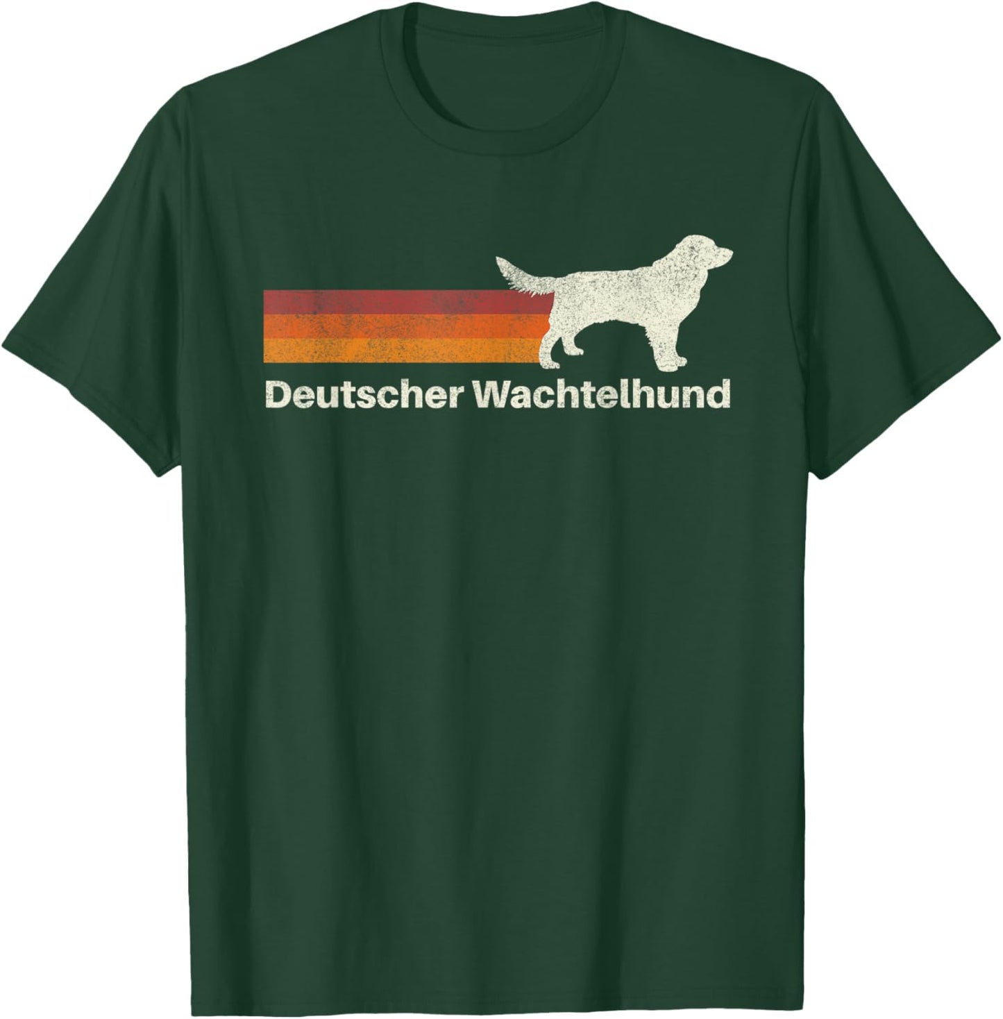 Vintage Deutscher Wachtelhund Retro Mom Dad Dog T-Shirt - T-Shirt | Forest