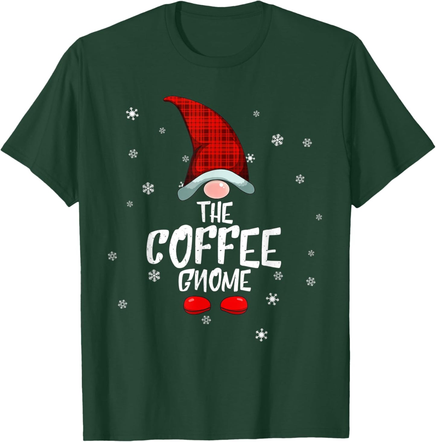 Coffee Gnome Family Christmas Pajama Coffee Gnome T-Shirt - T-Shirt | Forest