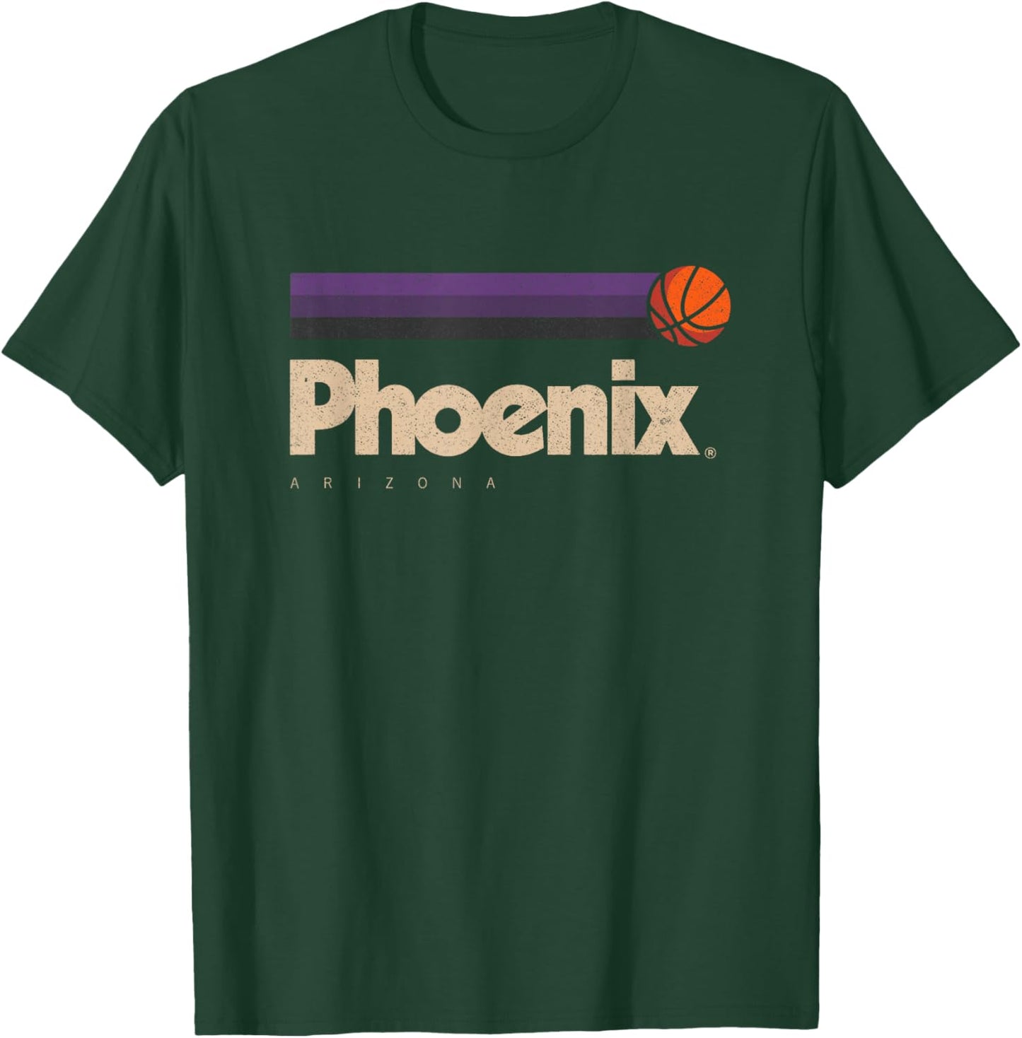 Phoenix Basketball B-Ball City Arizona Retro Phoenix T-Shirt - T-Shirt | Forest