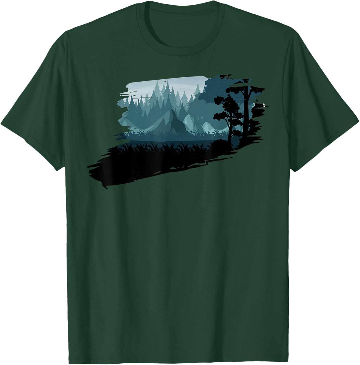 Beautiful Mountain, Nature Trees and Forest T-Shirt - T-Shirt | Forest
