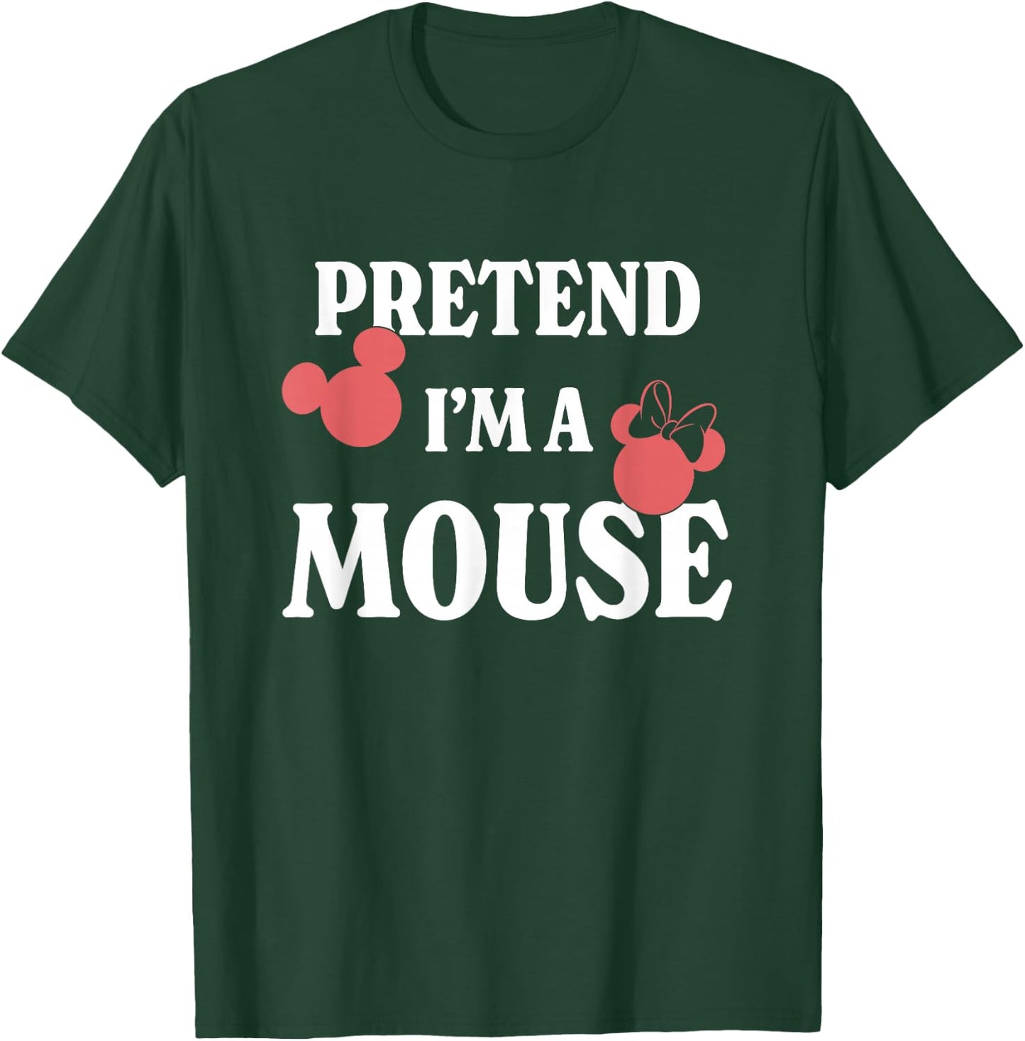 Disney Mickey And Friends Pretend I'm A Mouse Chest Logo T-Shirt - T-Shirt | Forest
